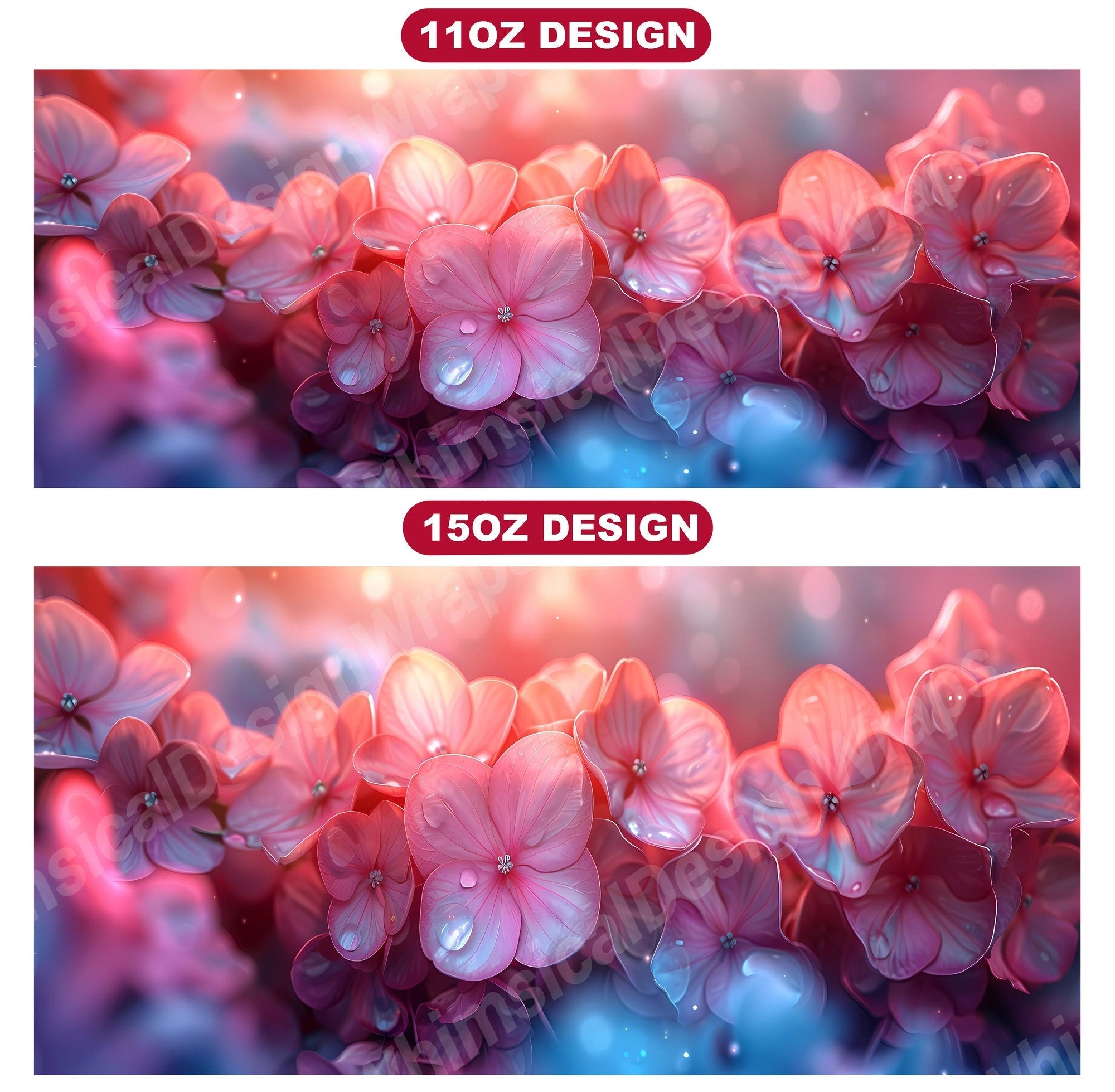 Flower Hydrangeas 8 Mug Wrap
