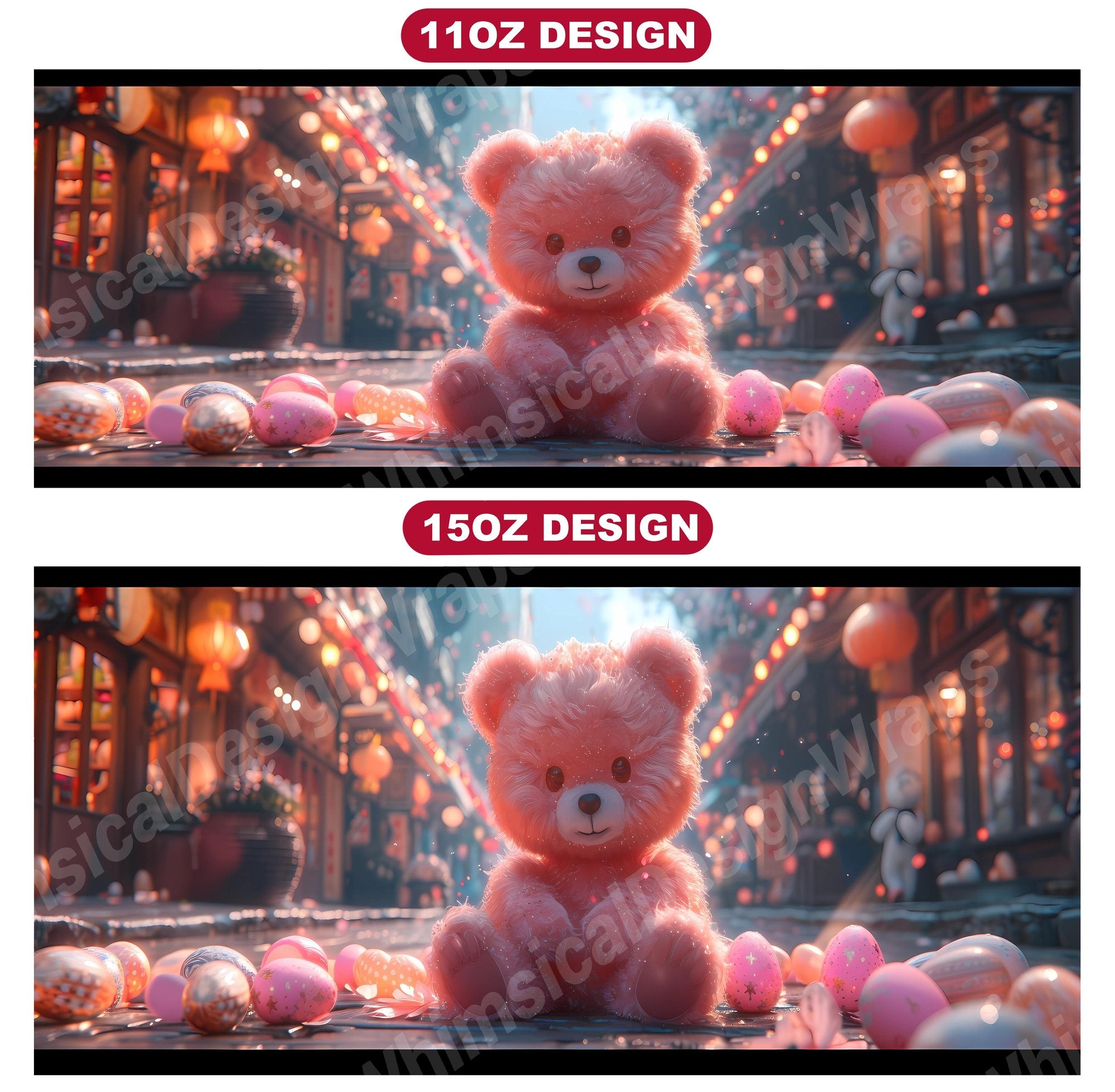 Teddy Bear Easter 6 Mug Wrap