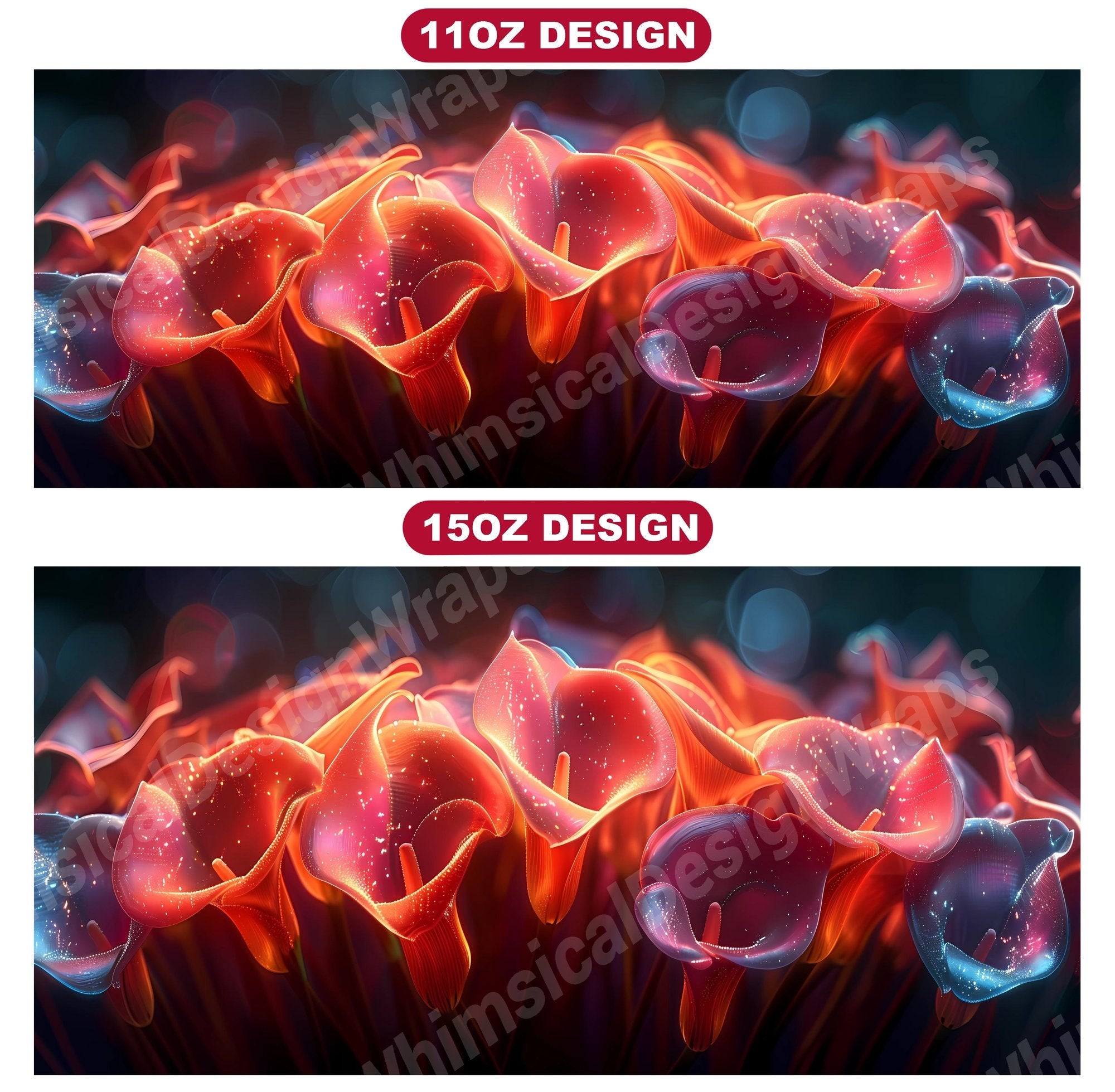 Flower Neon 1 Mug Wrap