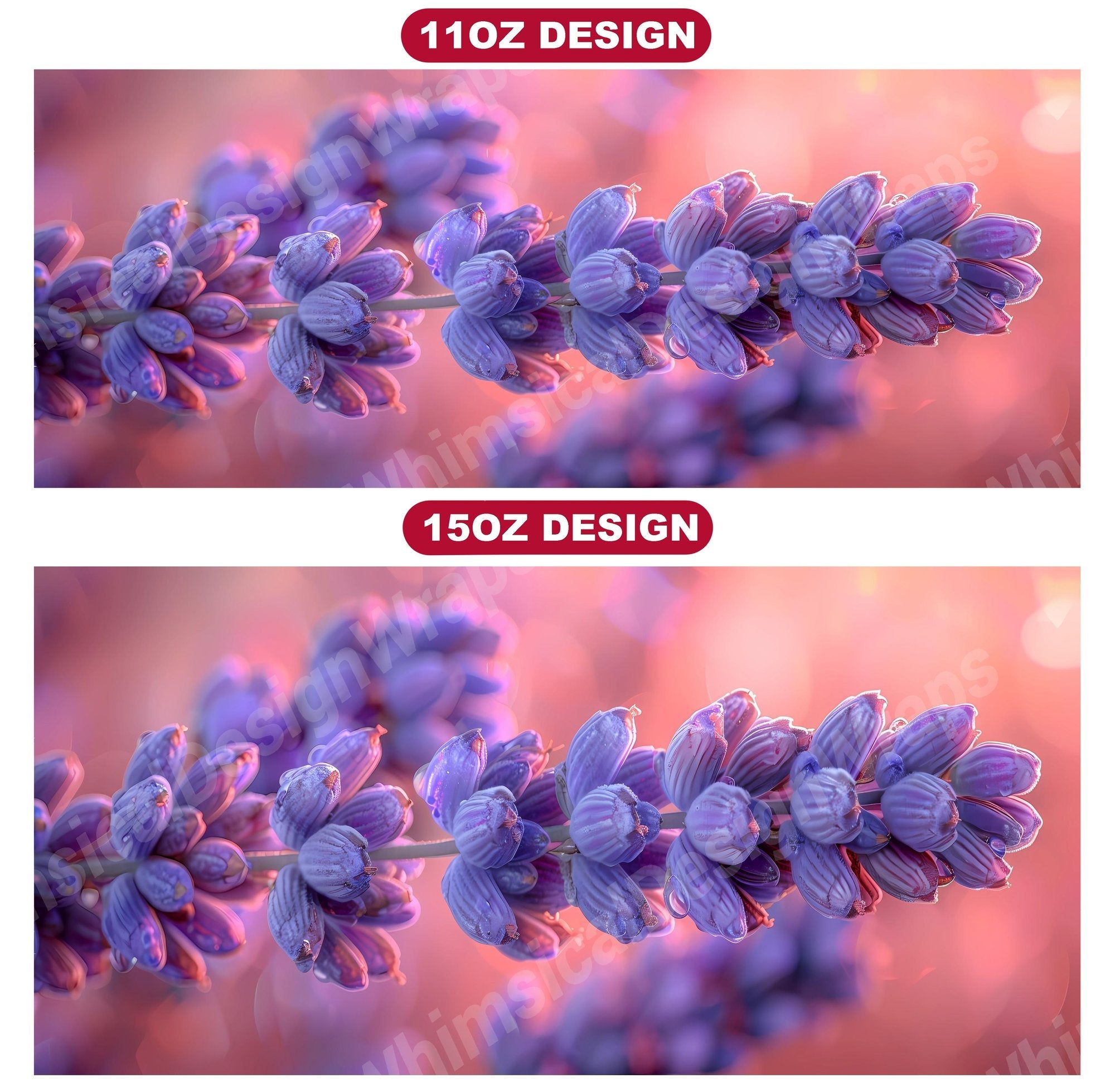 Flower Lavender 8 Mug Wrap