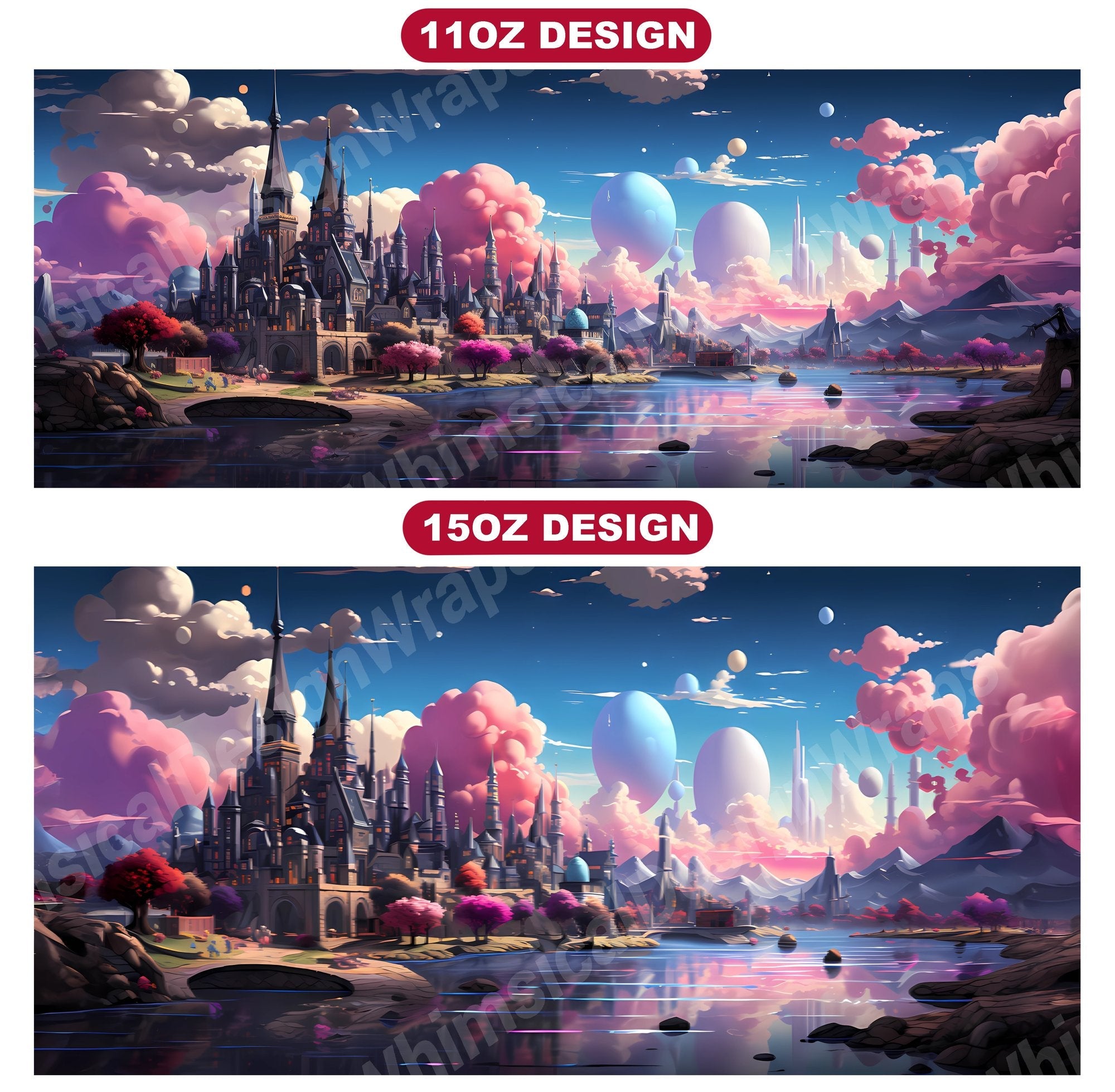 Kawaii Cityscapes 3 Mug Wrap