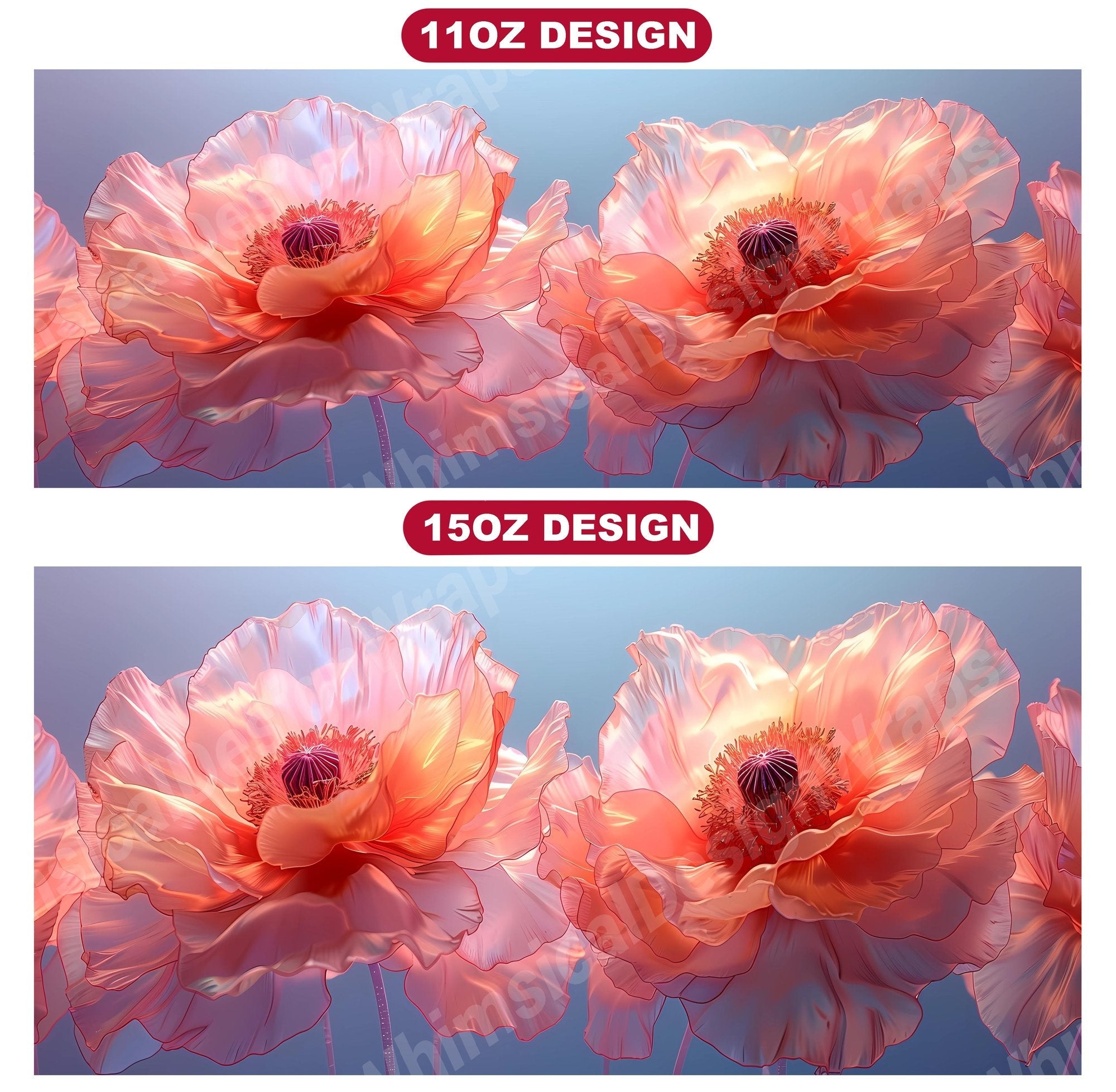 Flower Poppies 7 Mug Wrap