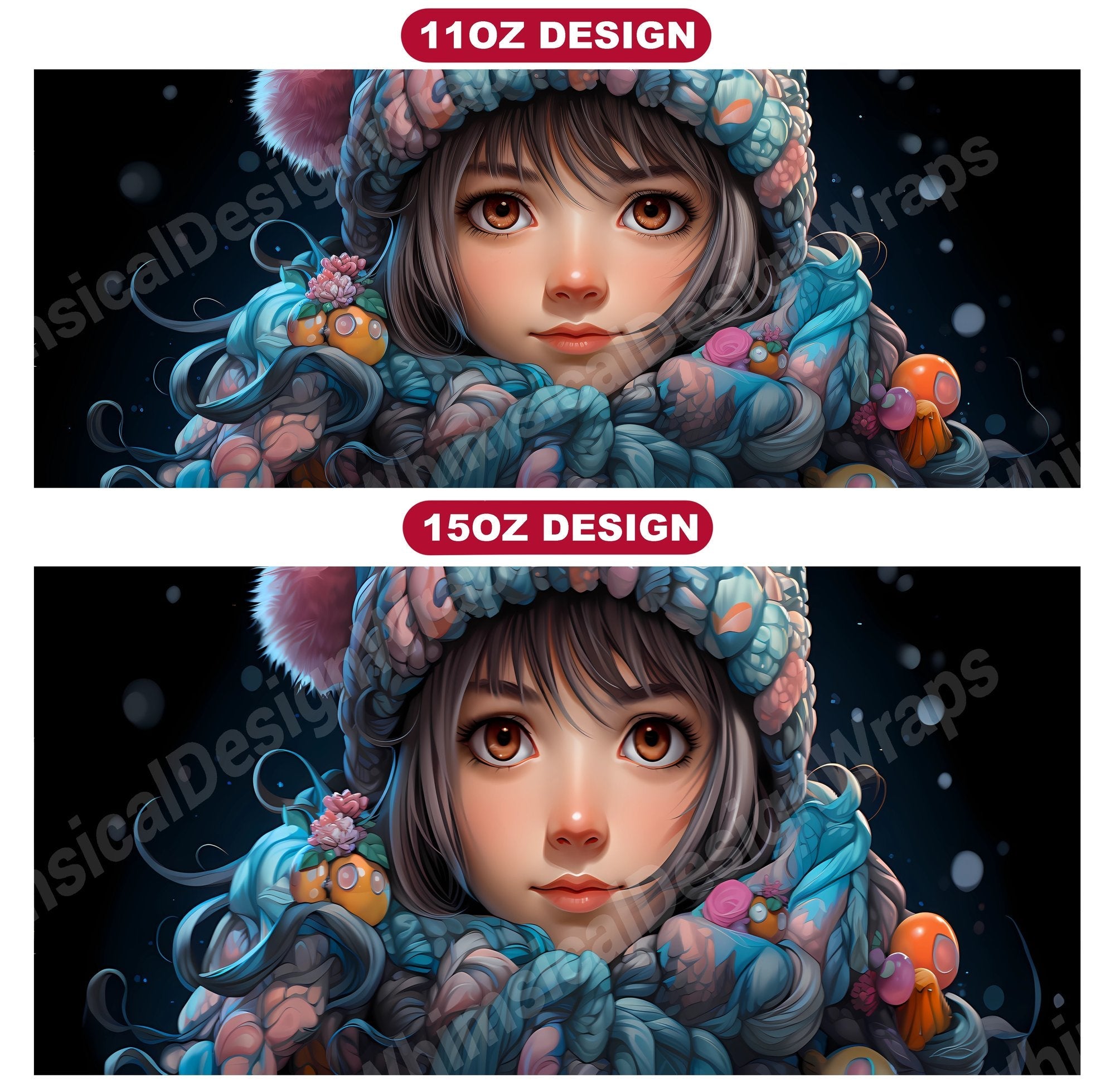 Kawaii Winter 2 Mug Wrap