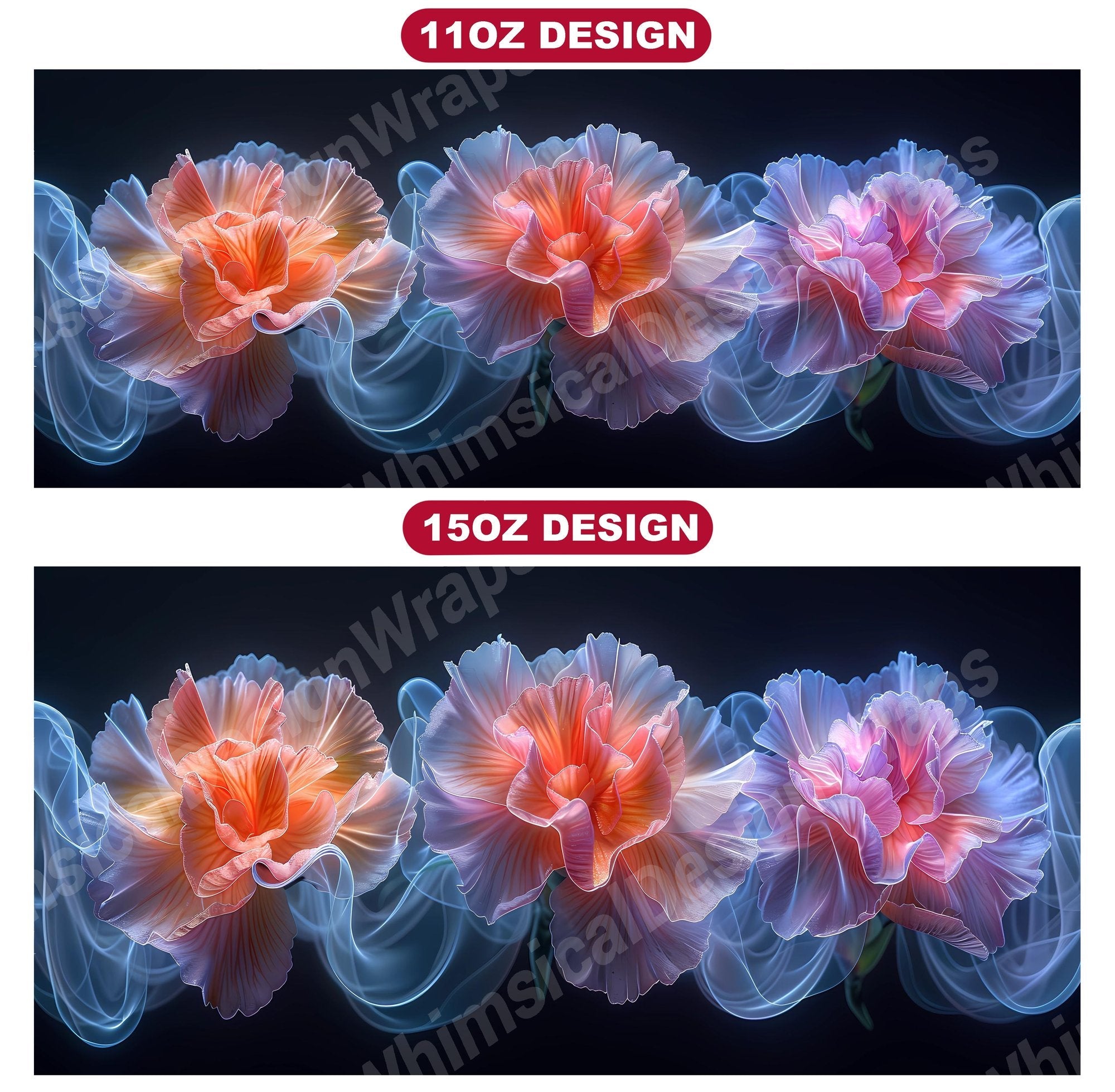 Flower Carnations 2 Mug Wrap