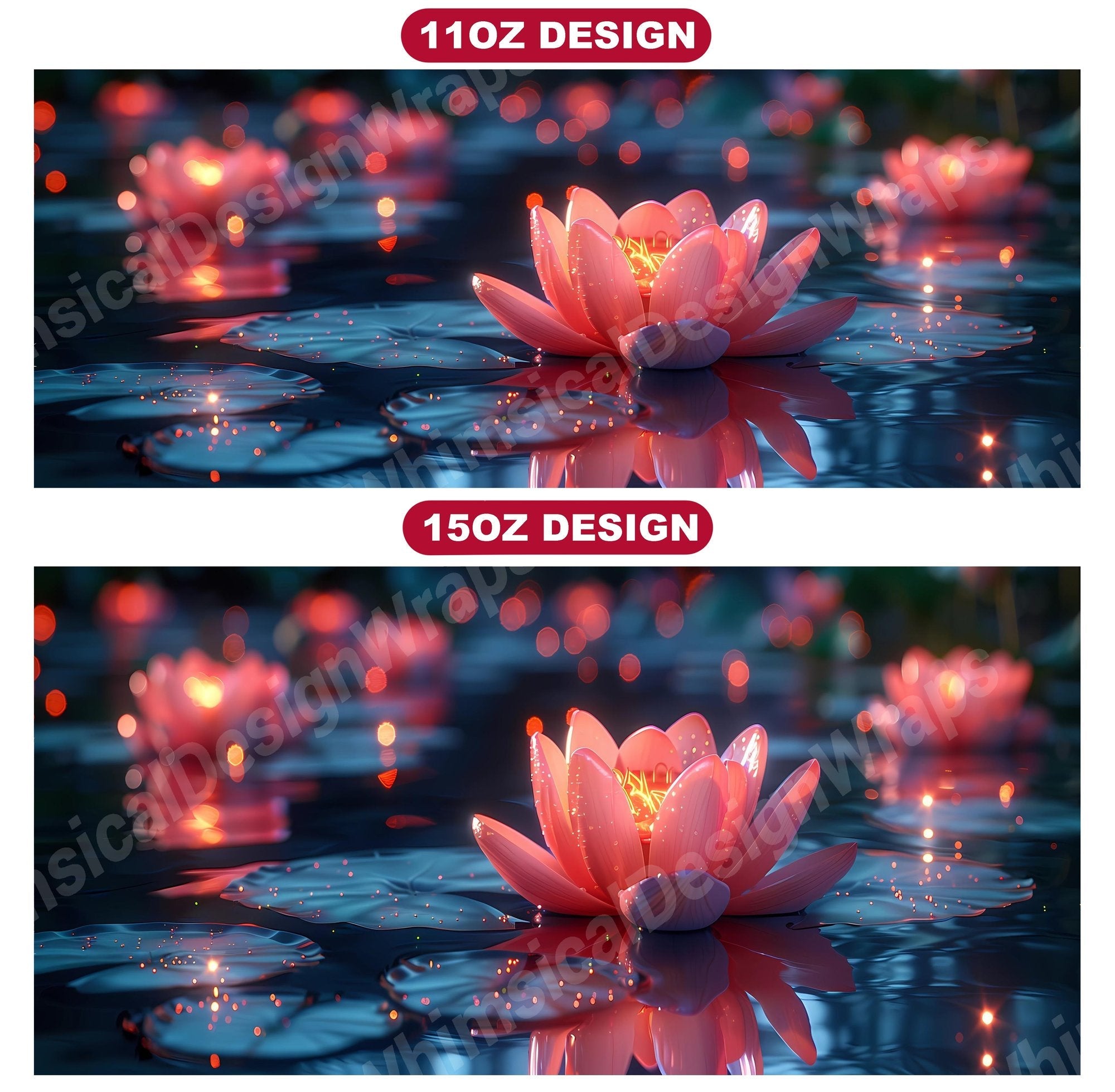 Flower Lotus 8 Mug Wrap