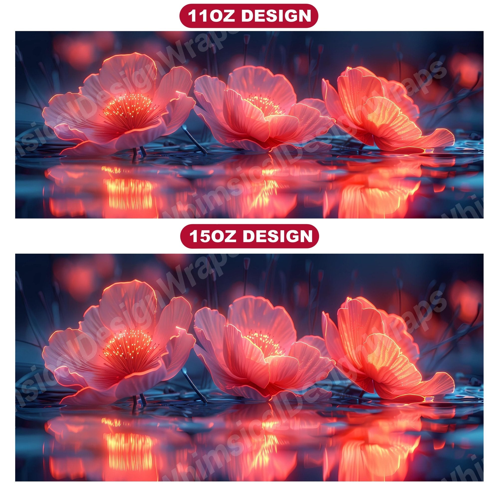 Flower Poppies 6 Mug Wrap