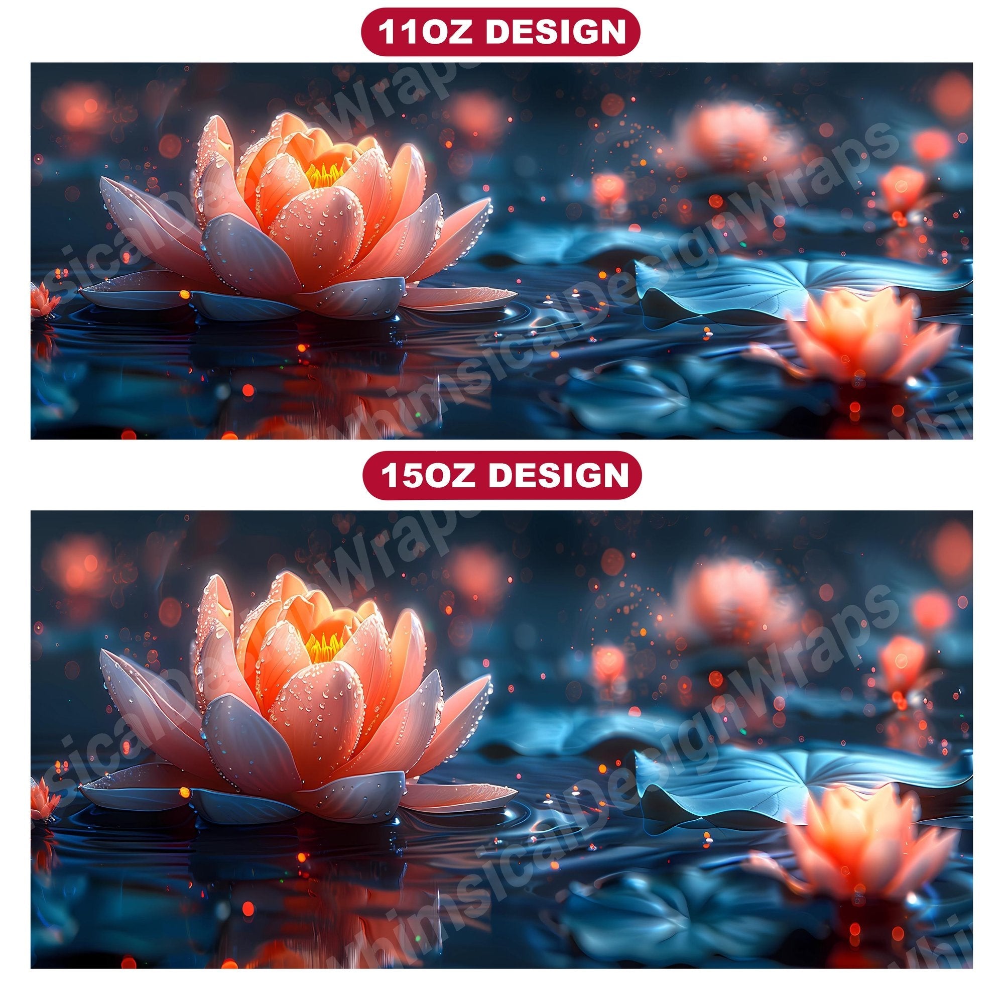 Flower Lotus 5 Mug Wrap