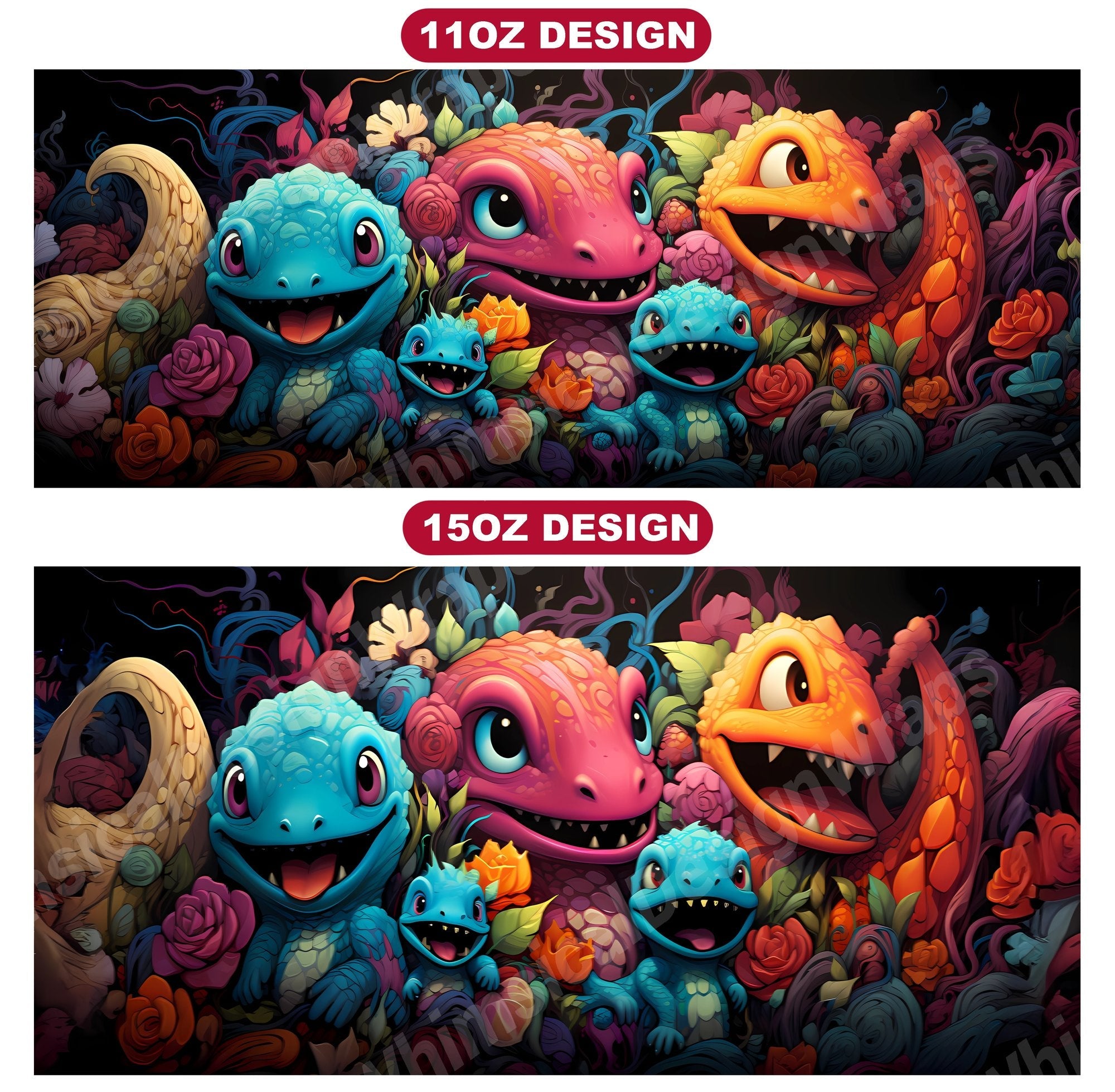 Kawaii Dinos 2 Mug Wrap
