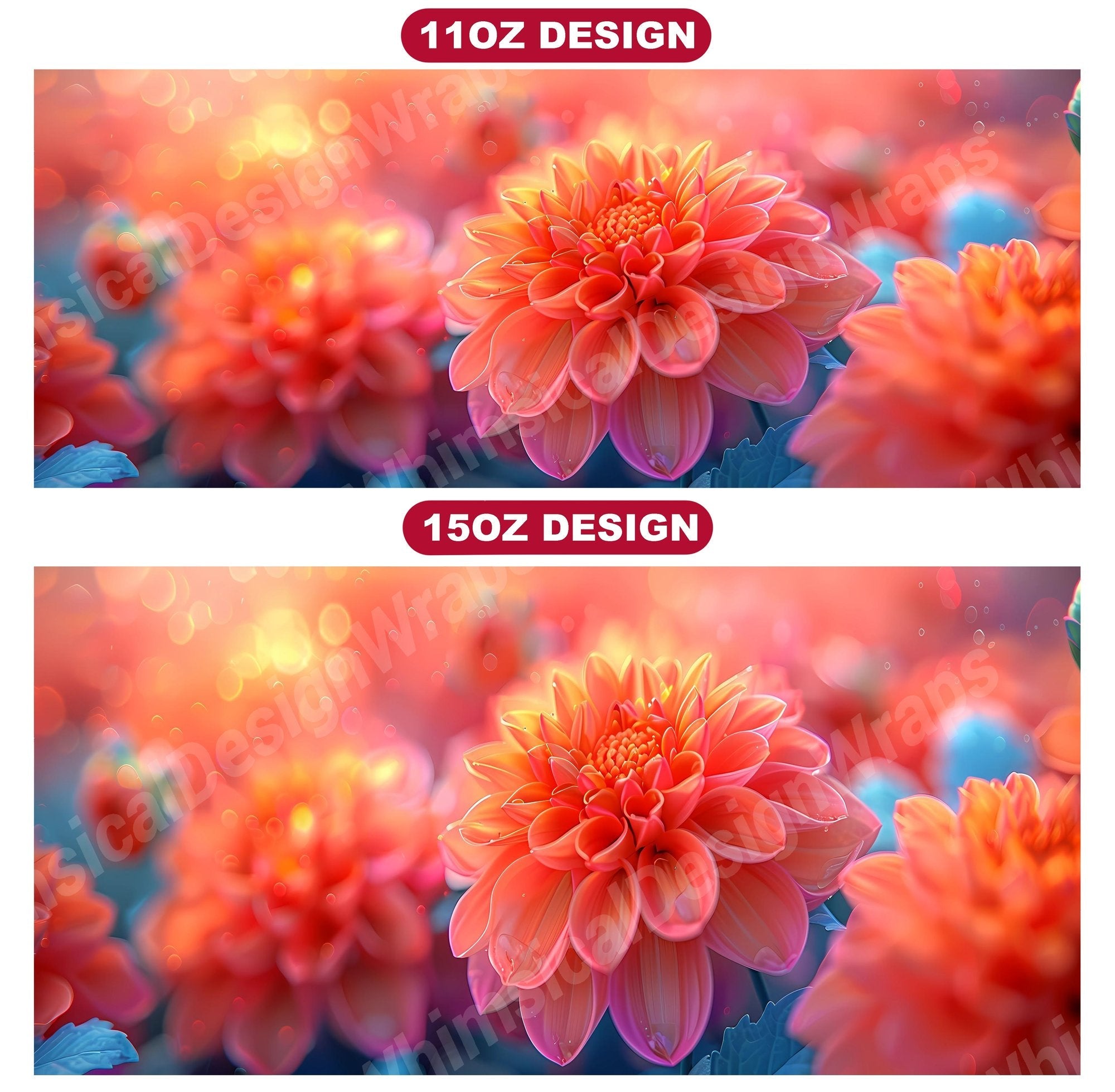 Flower Dahlias 5 Mug Wrap