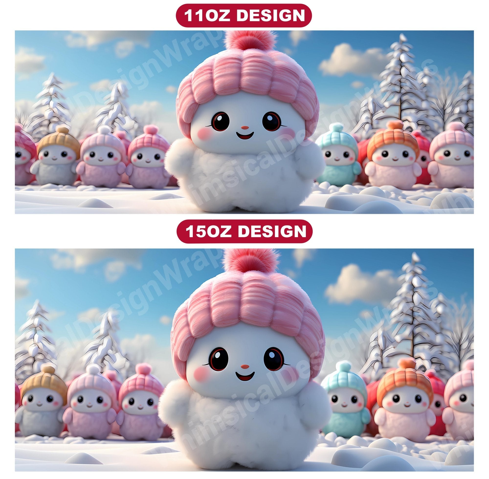 Kawaii Christmas Mug Wrap