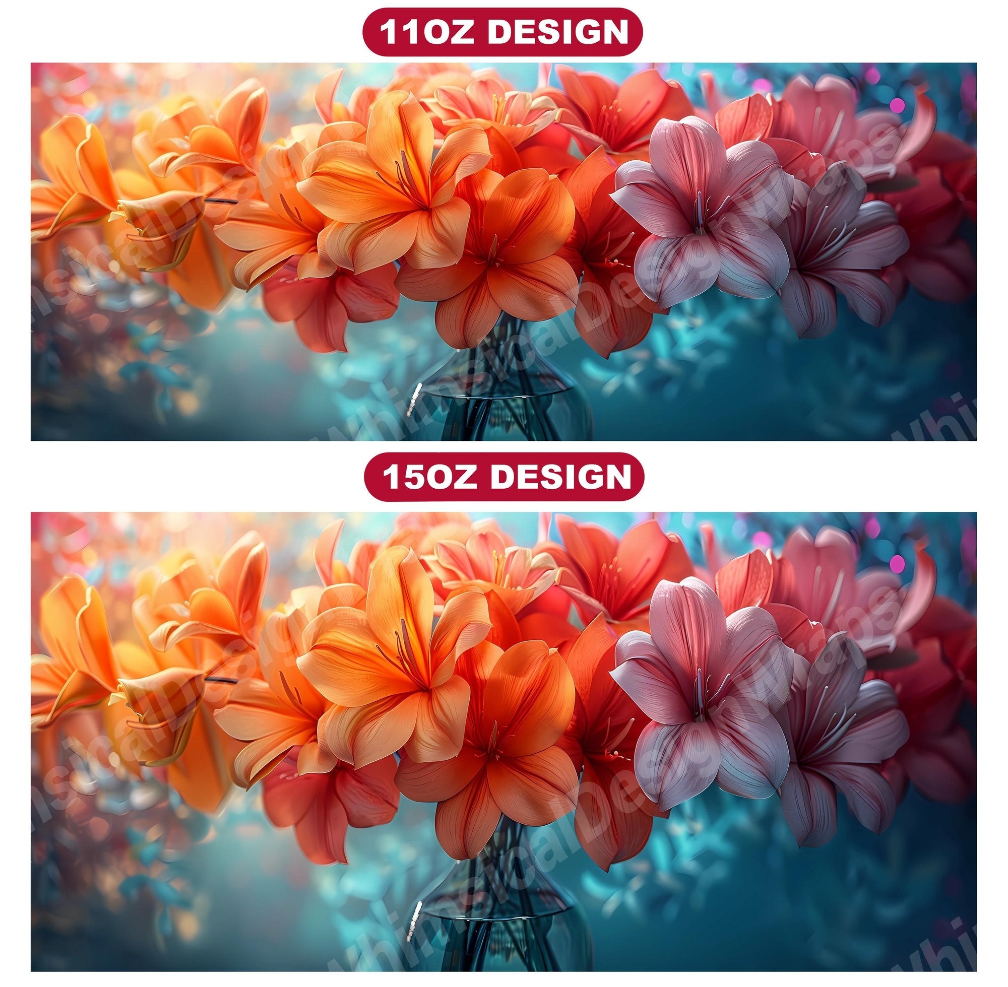 Flower Origami 1 Mug Wrap