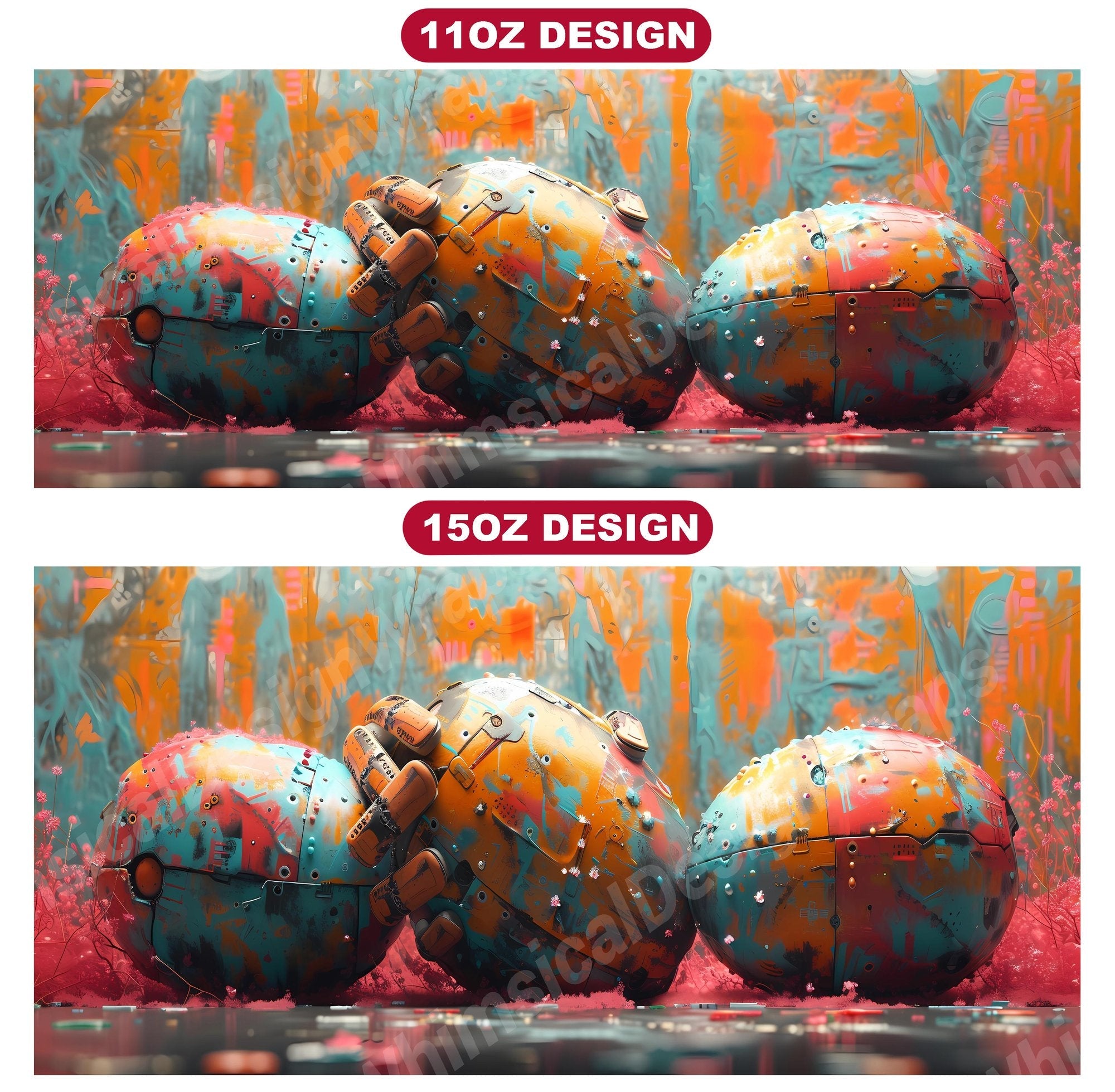 Roboter Easter 6 Mug Wrap