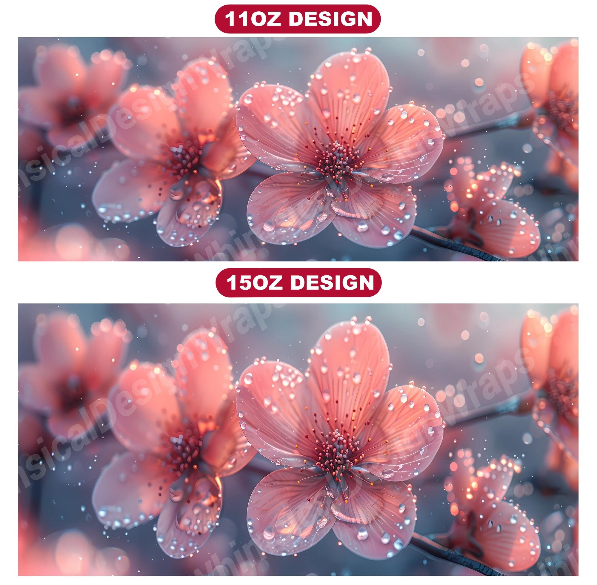 Flower Cherry 4 Mug Wrap