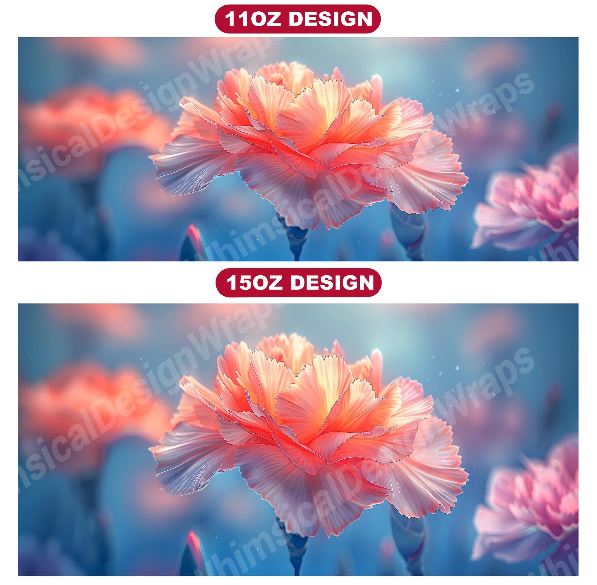 Flower Carnations 5 Mug Wrap