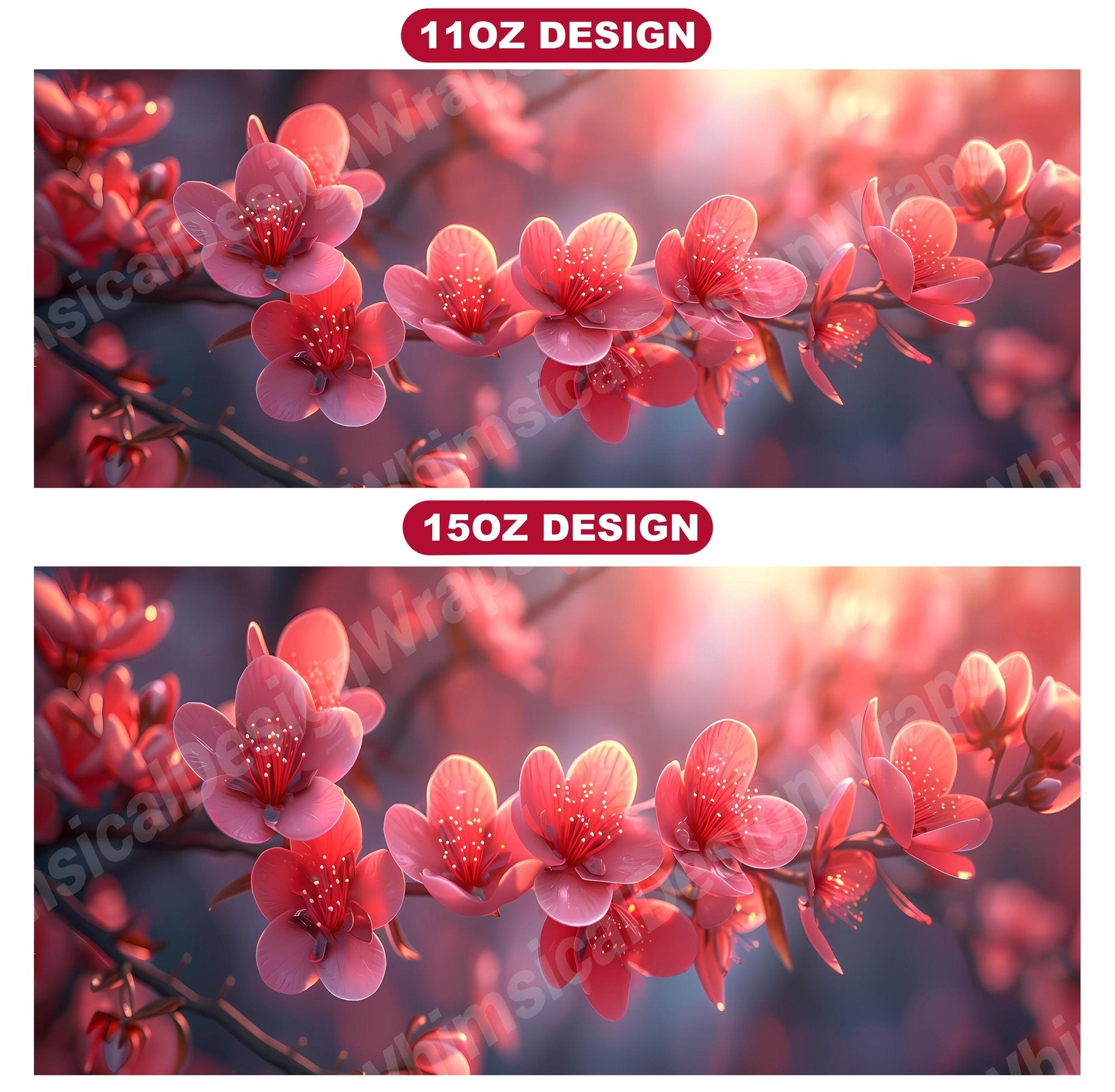Flower Cherry 8 Mug Wrap
