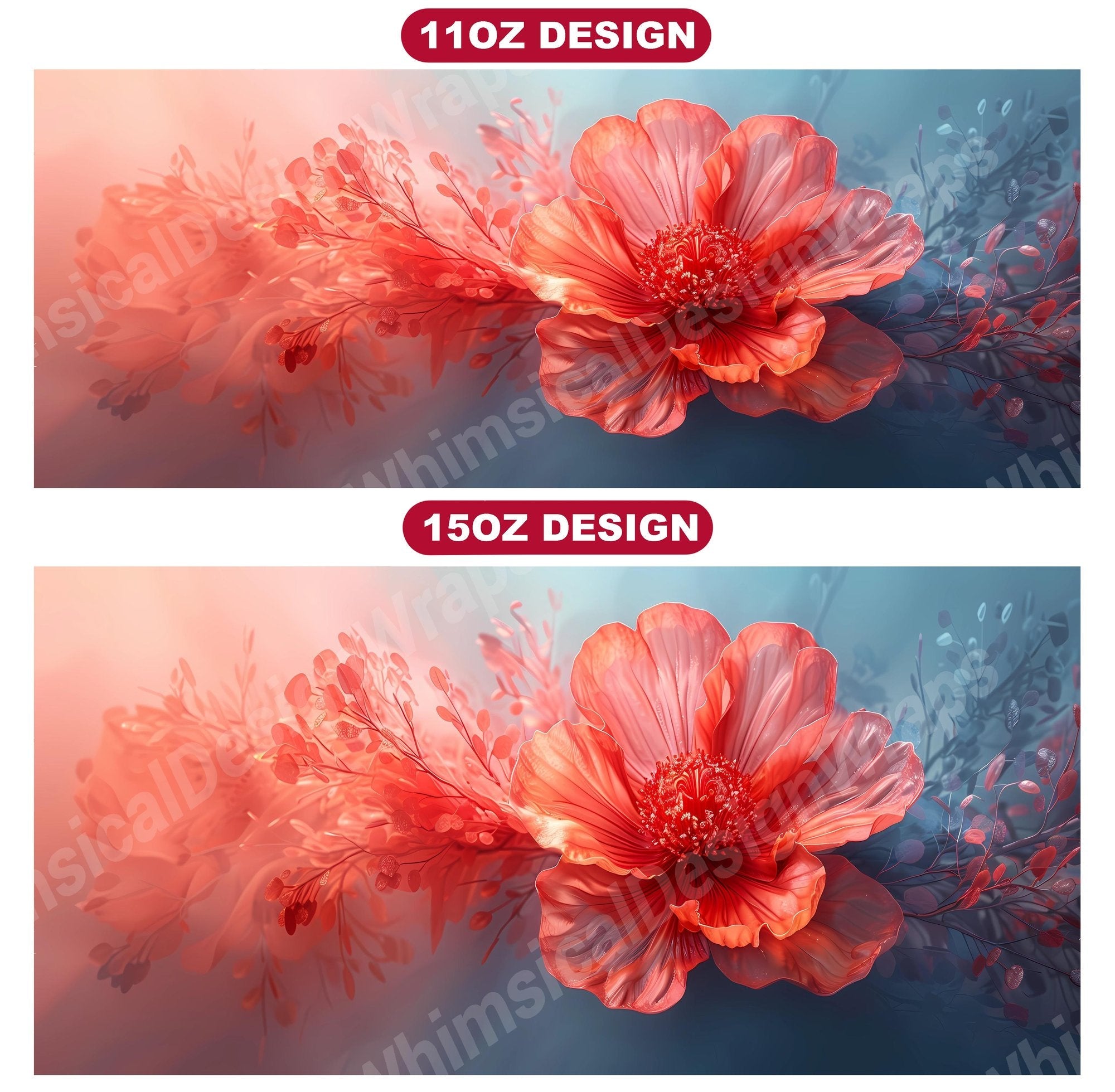 Flower Minimalist 3 Mug Wrap