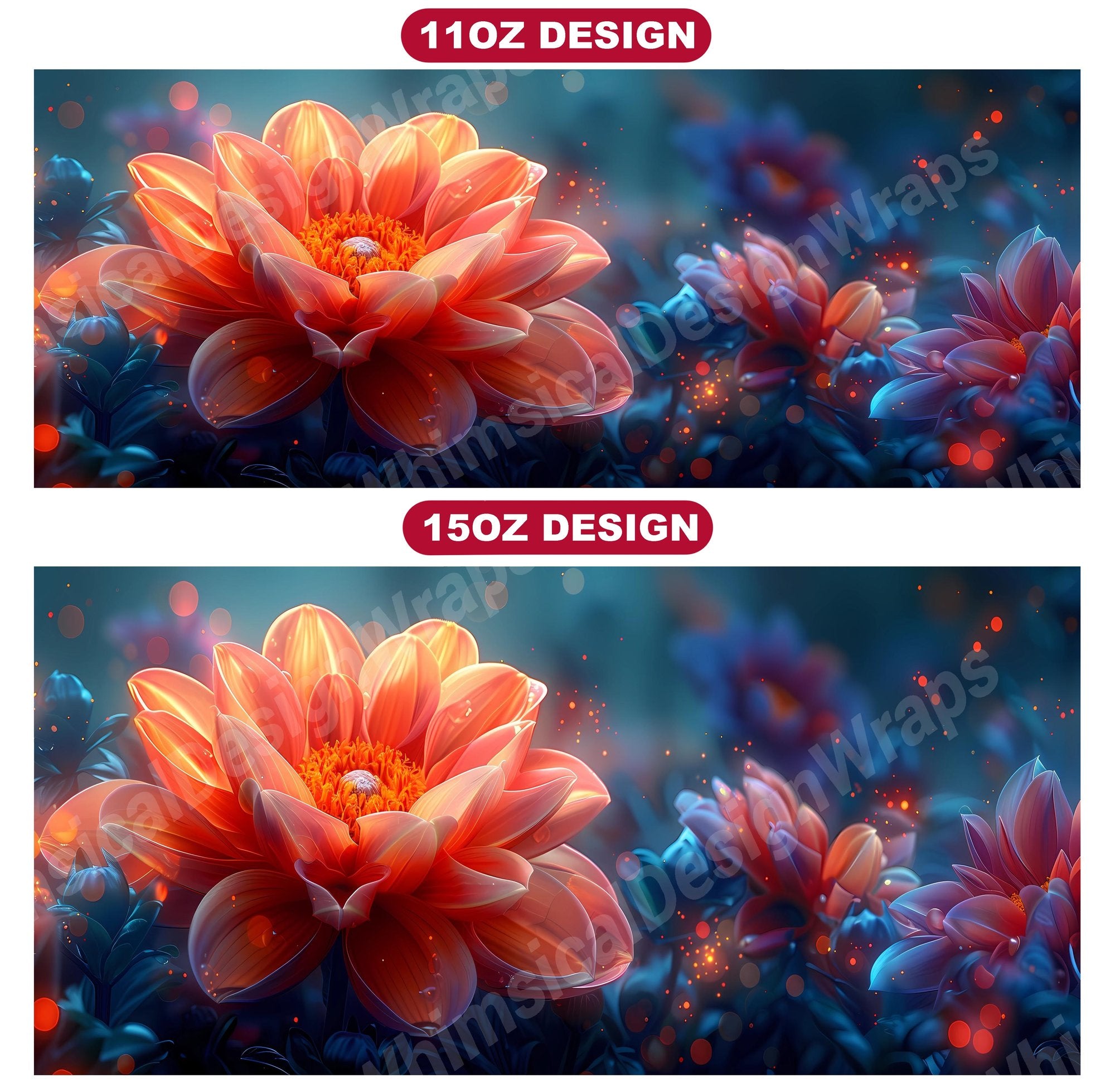 Flower Dahlias 8 Mug Wrap
