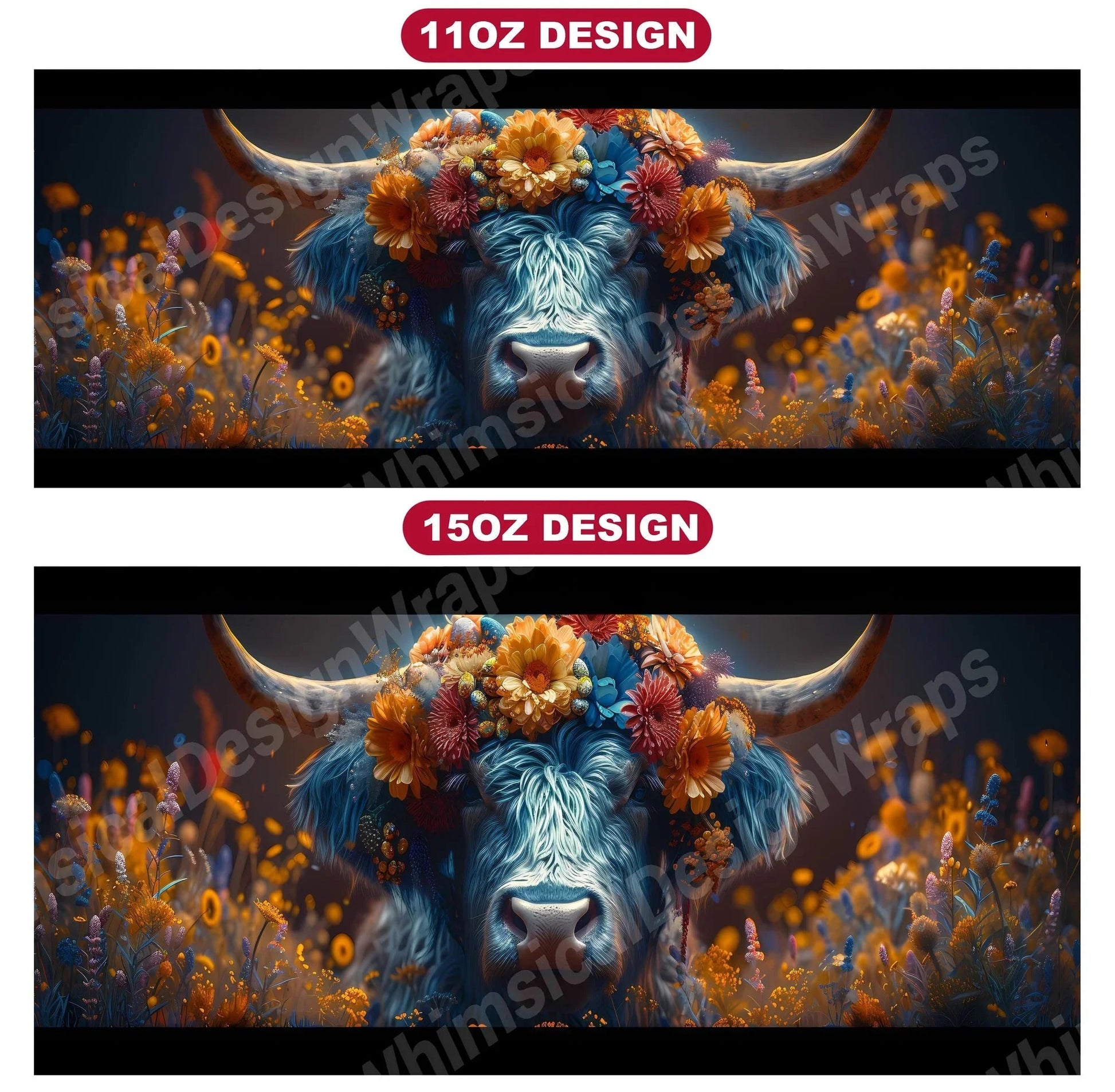Highland Cow 3 Mug Wrap - CraftNest