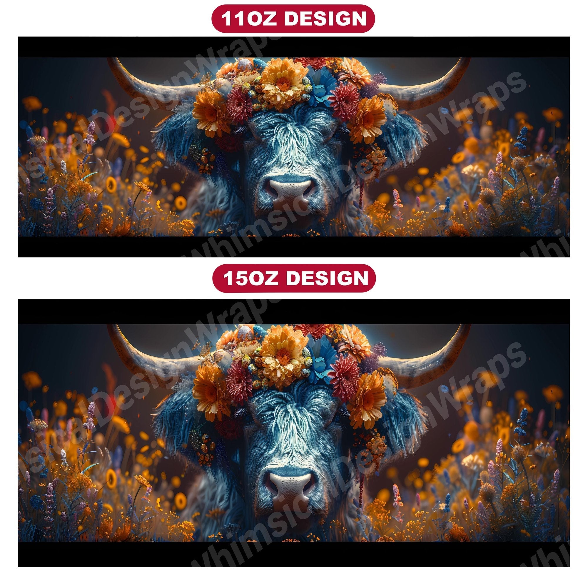 Highland Cow 3 Mug Wrap