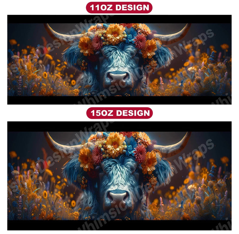 Highland Cow 3 Mug Wrap - CraftNest