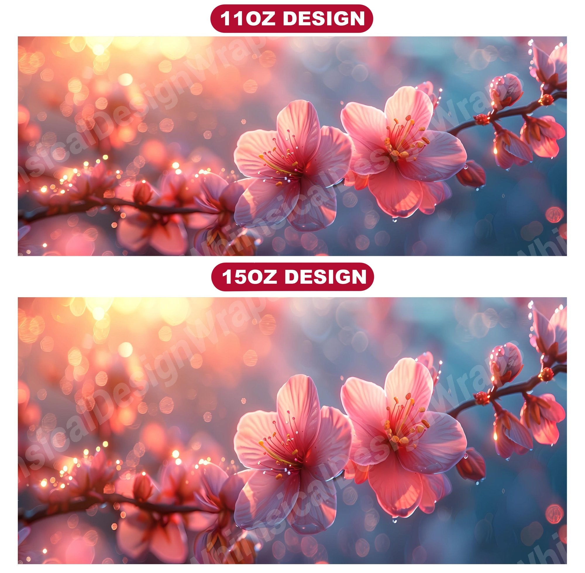 Flower Cherry 5 Mug Wrap
