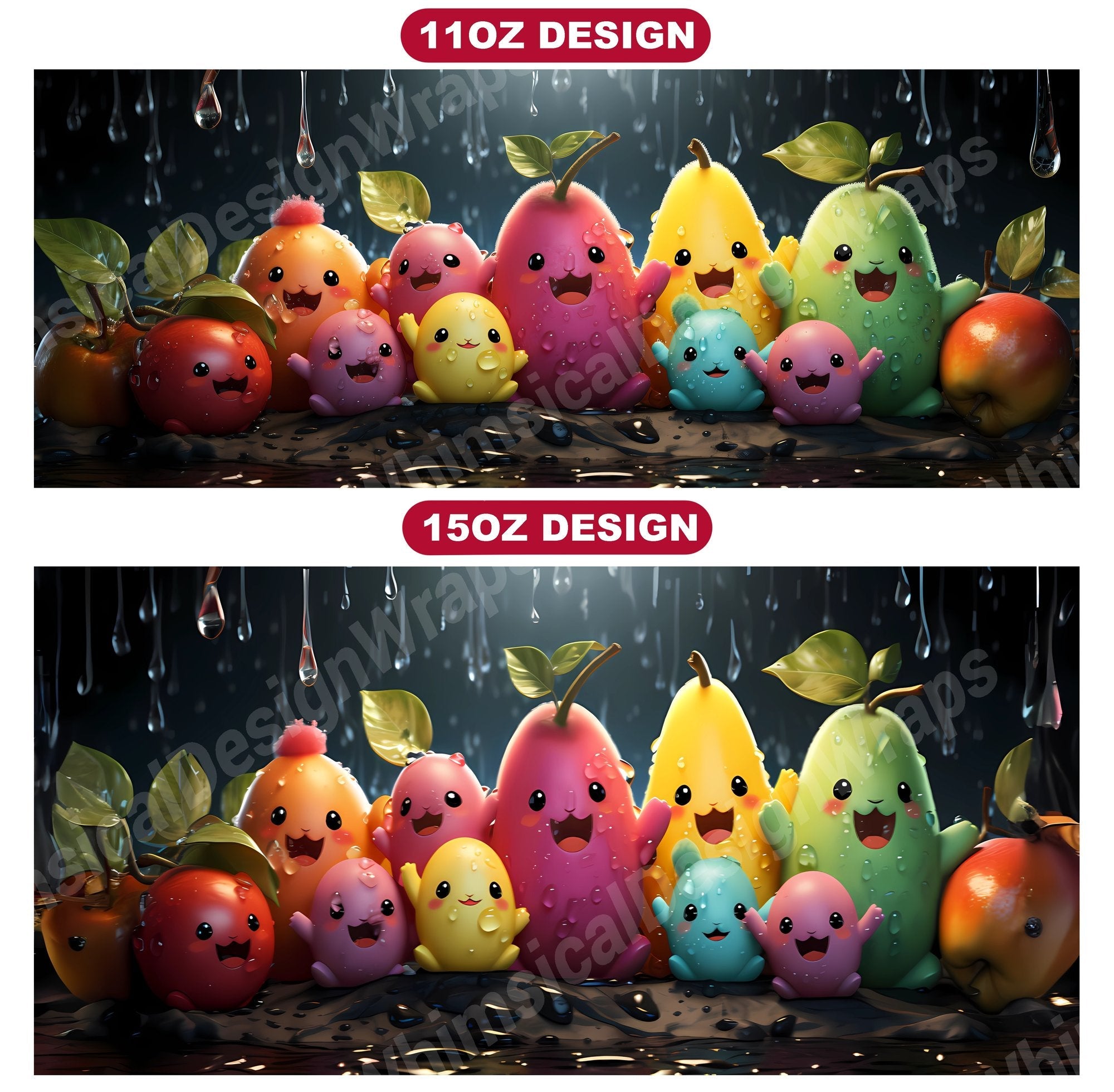 Kawaii Fruits 1 Mug Wrap