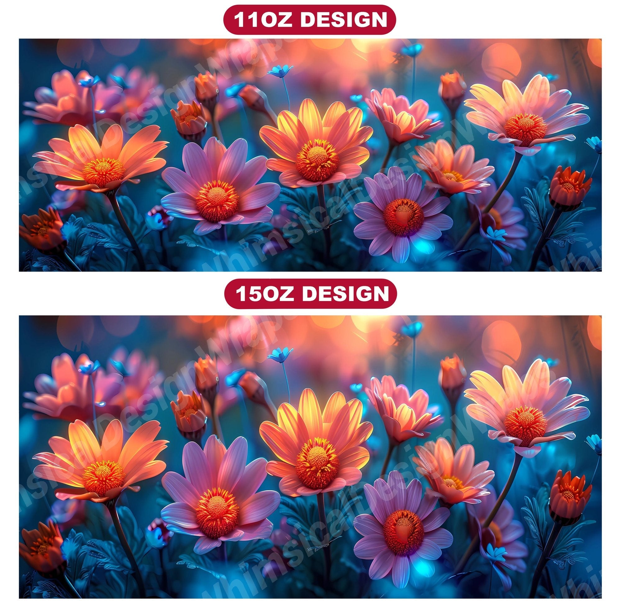 Flower Daisies 8 Mug Wrap