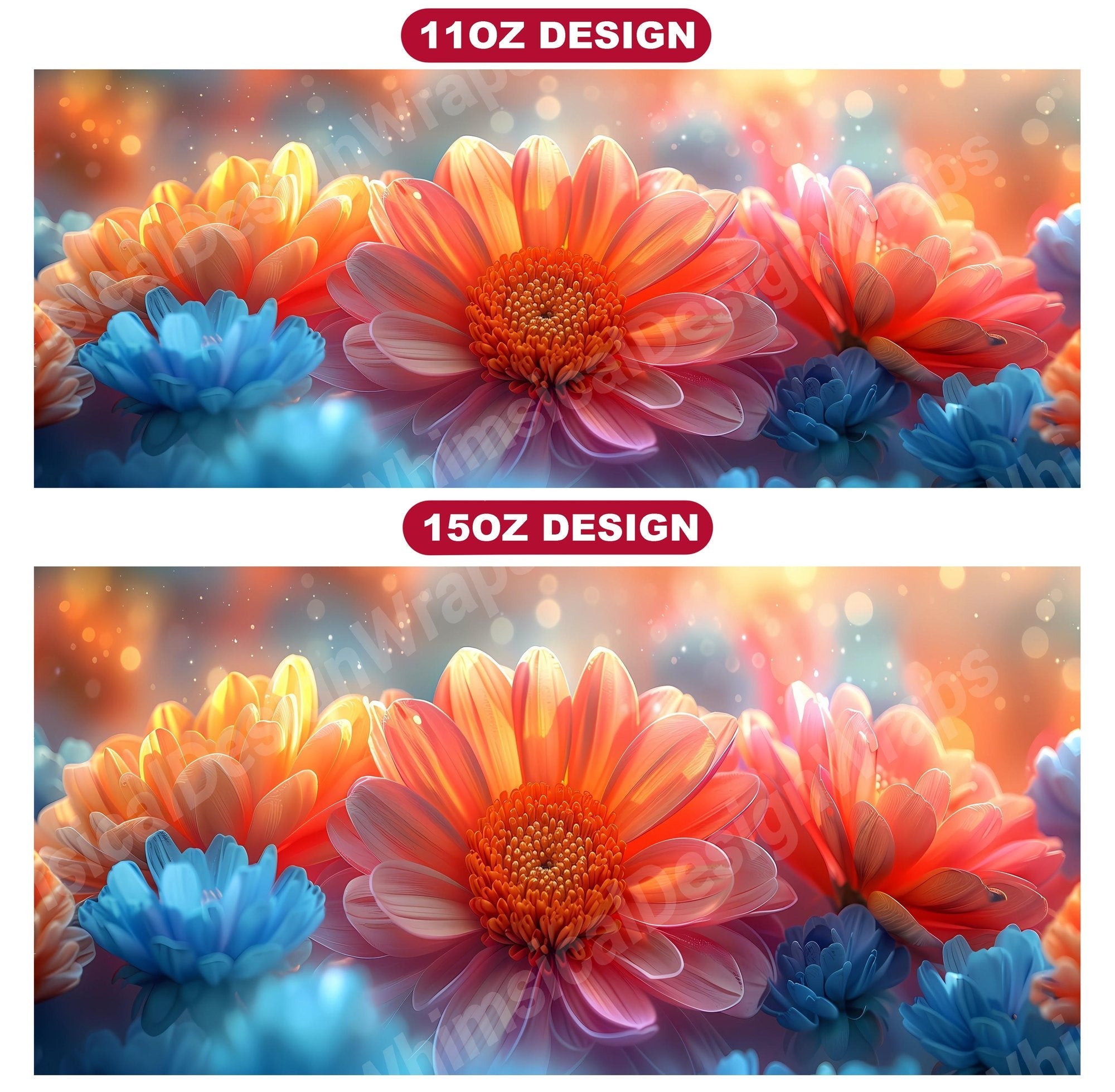 Flower Asters 3 Mug Wrap