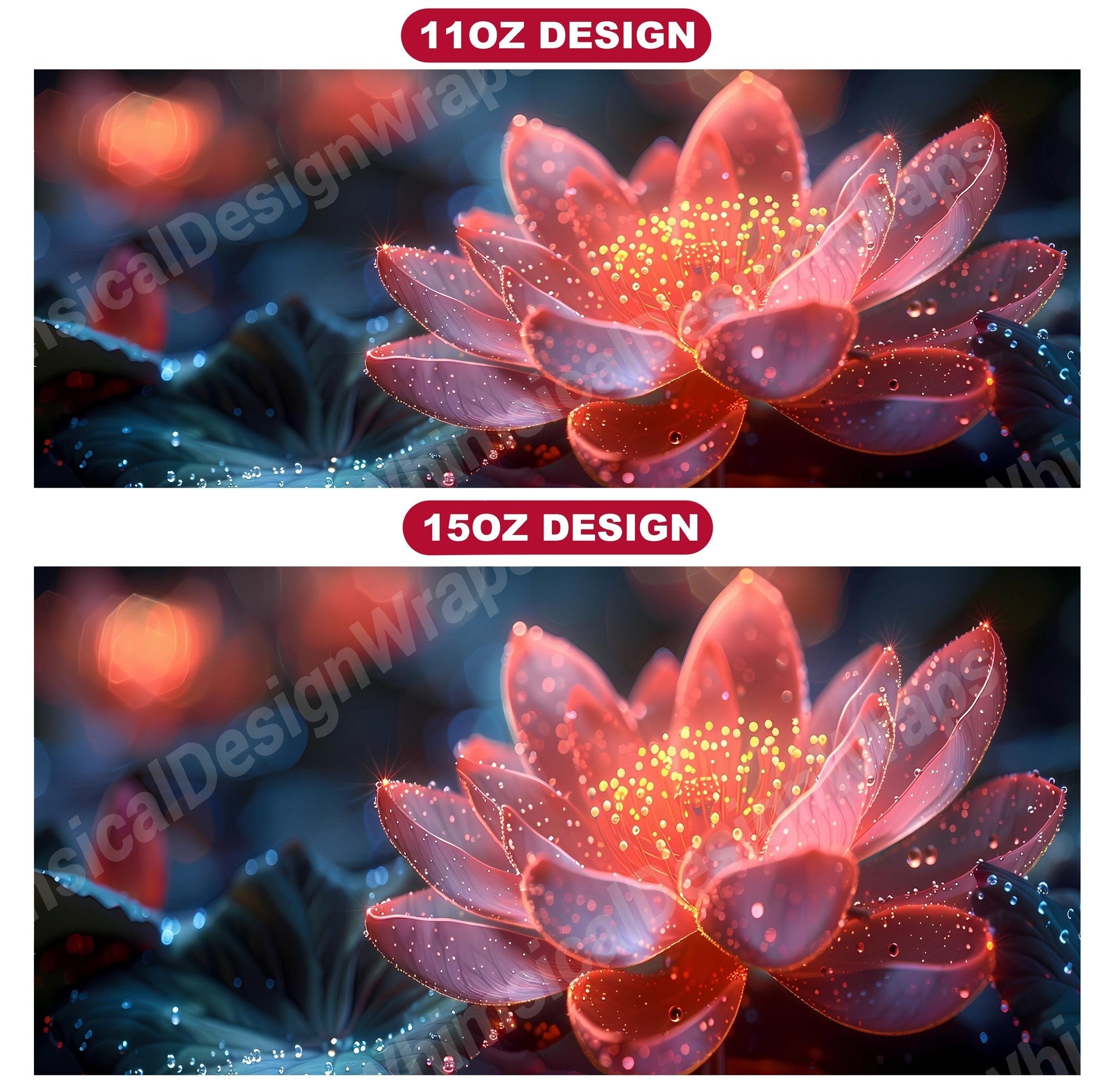 Flower Neon 4 Mug Wrap