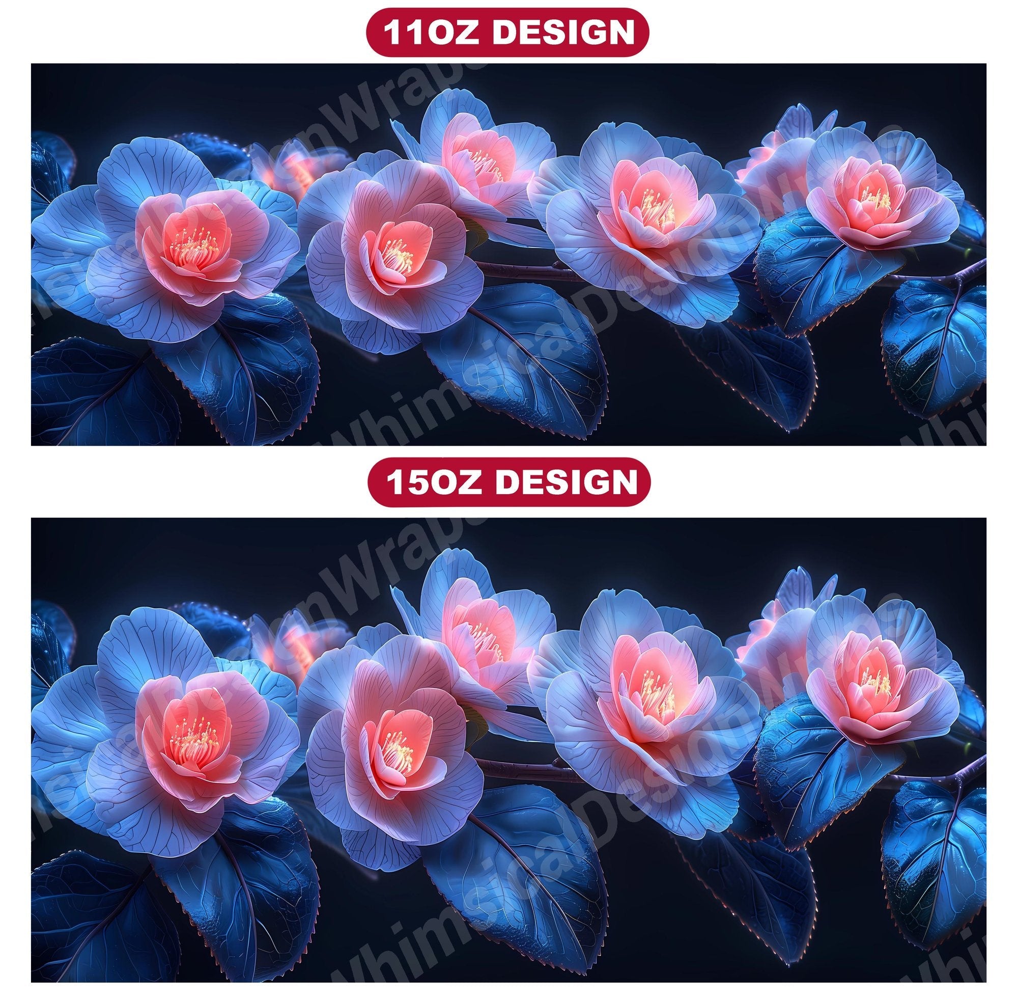 Flower Camellias 3 Mug Wrap
