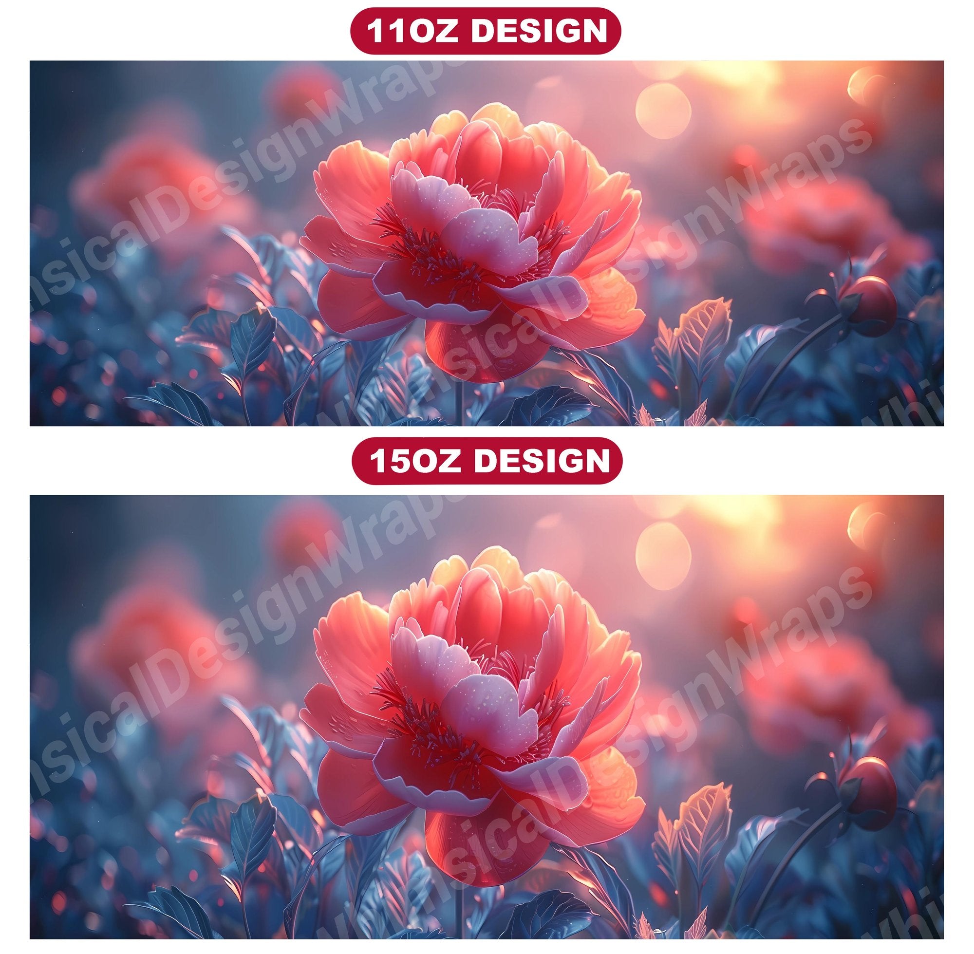 Flower Peonies 6 Mug Wrap