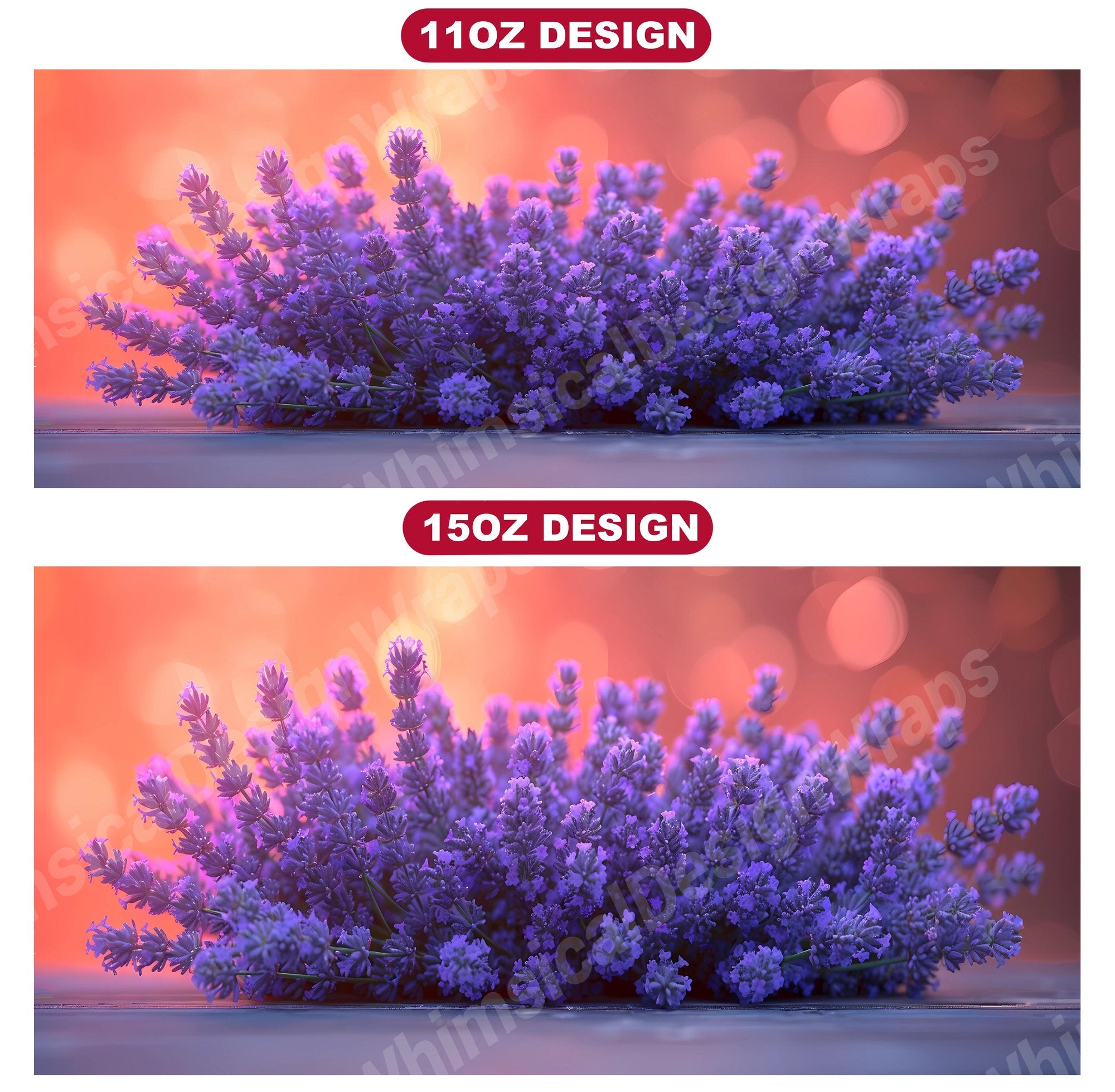 Flower Lavender 2 Mug Wrap