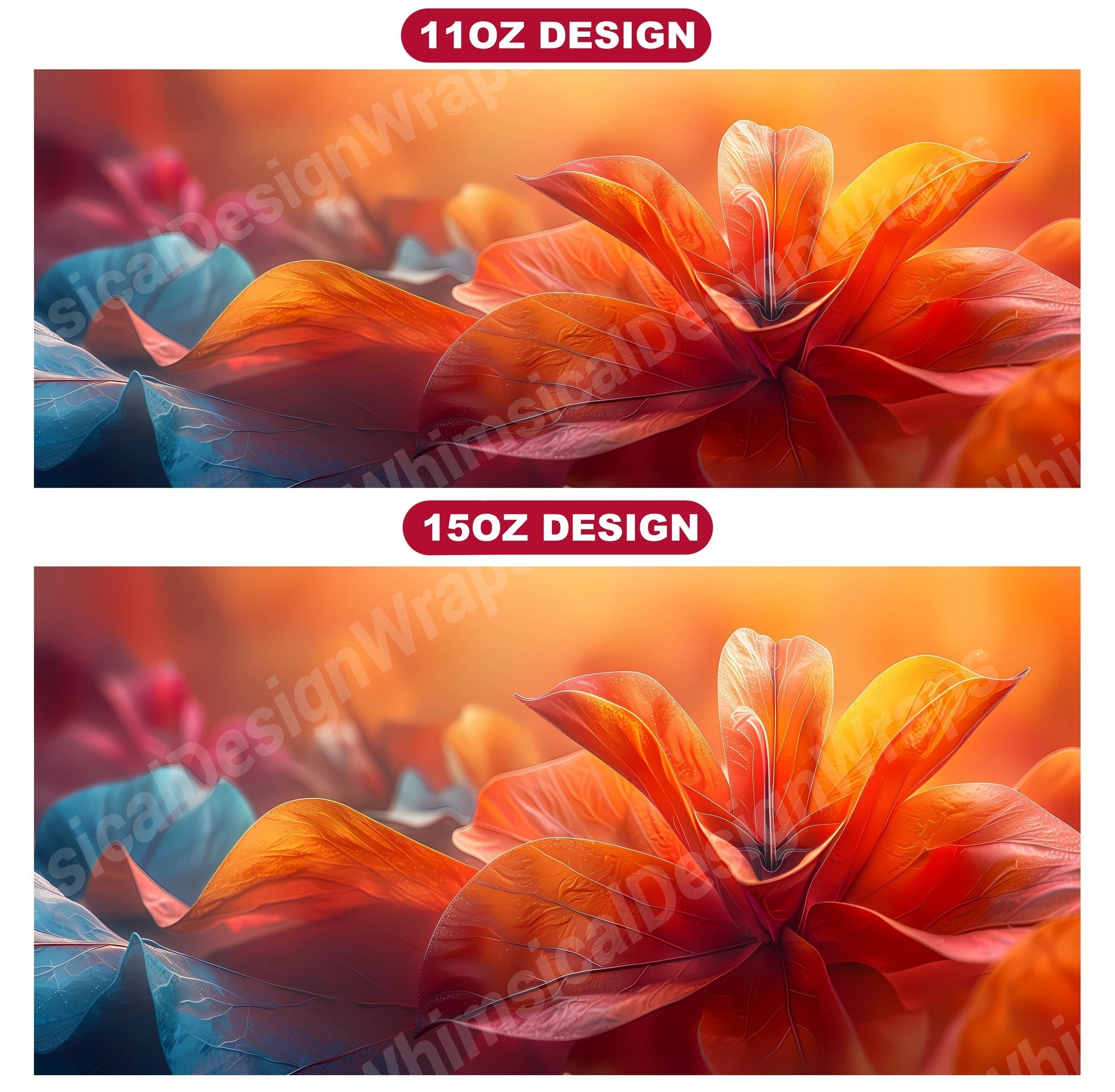 Flower Origami 7 Mug Wrap
