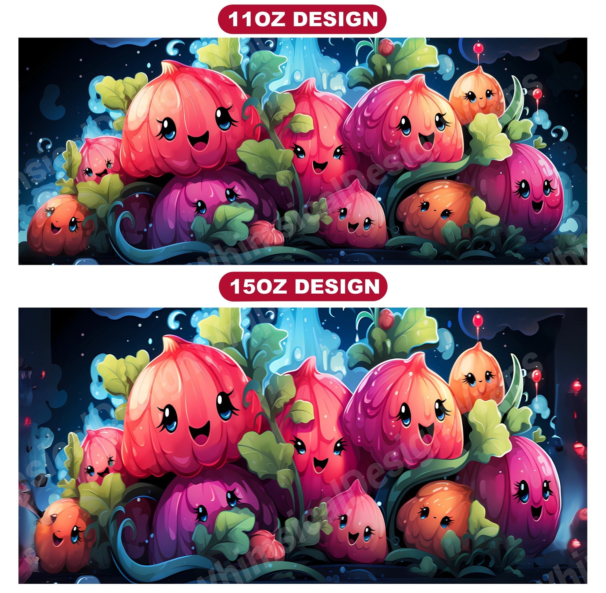 Kawaii Fruits 5 Mug Wrap