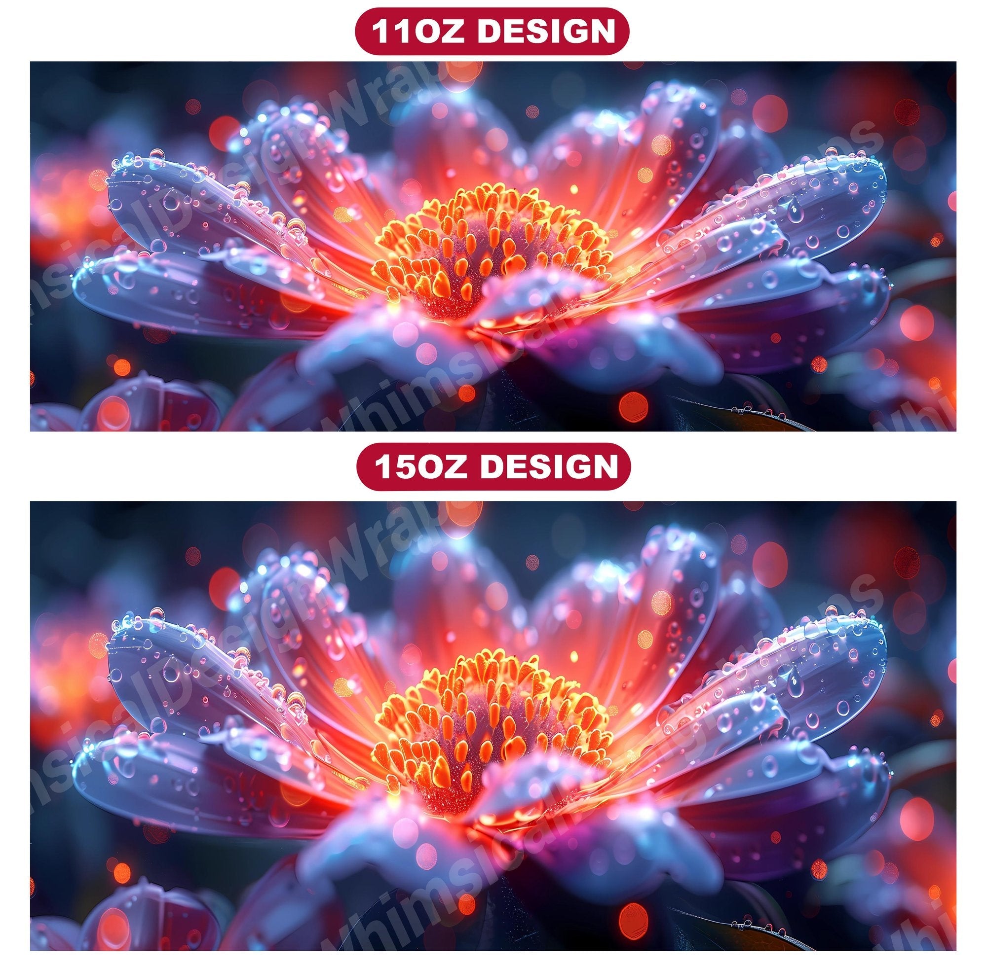 Flower Neon 5 Mug Wrap