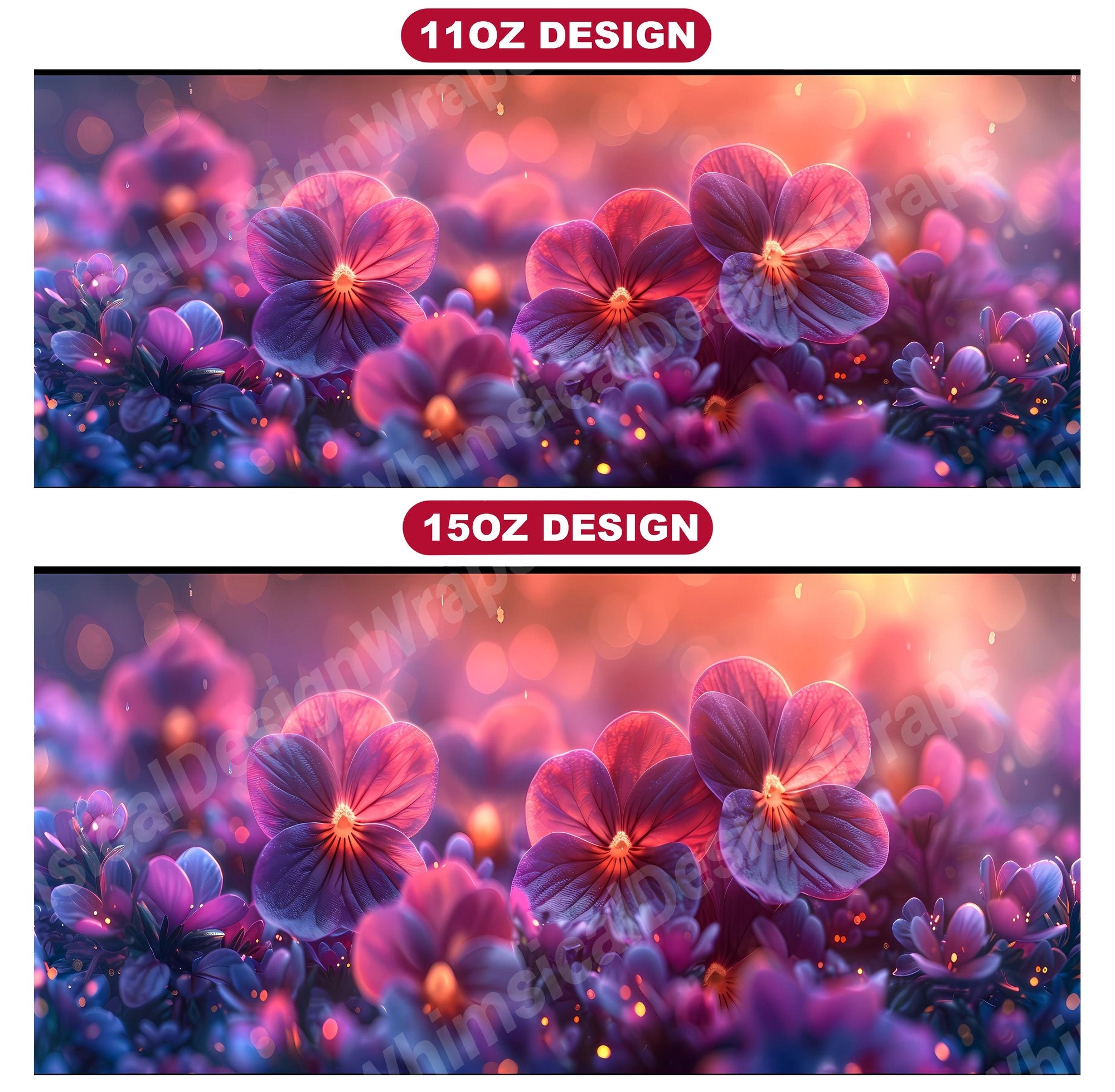 Flower Violets 3 Mug Wrap