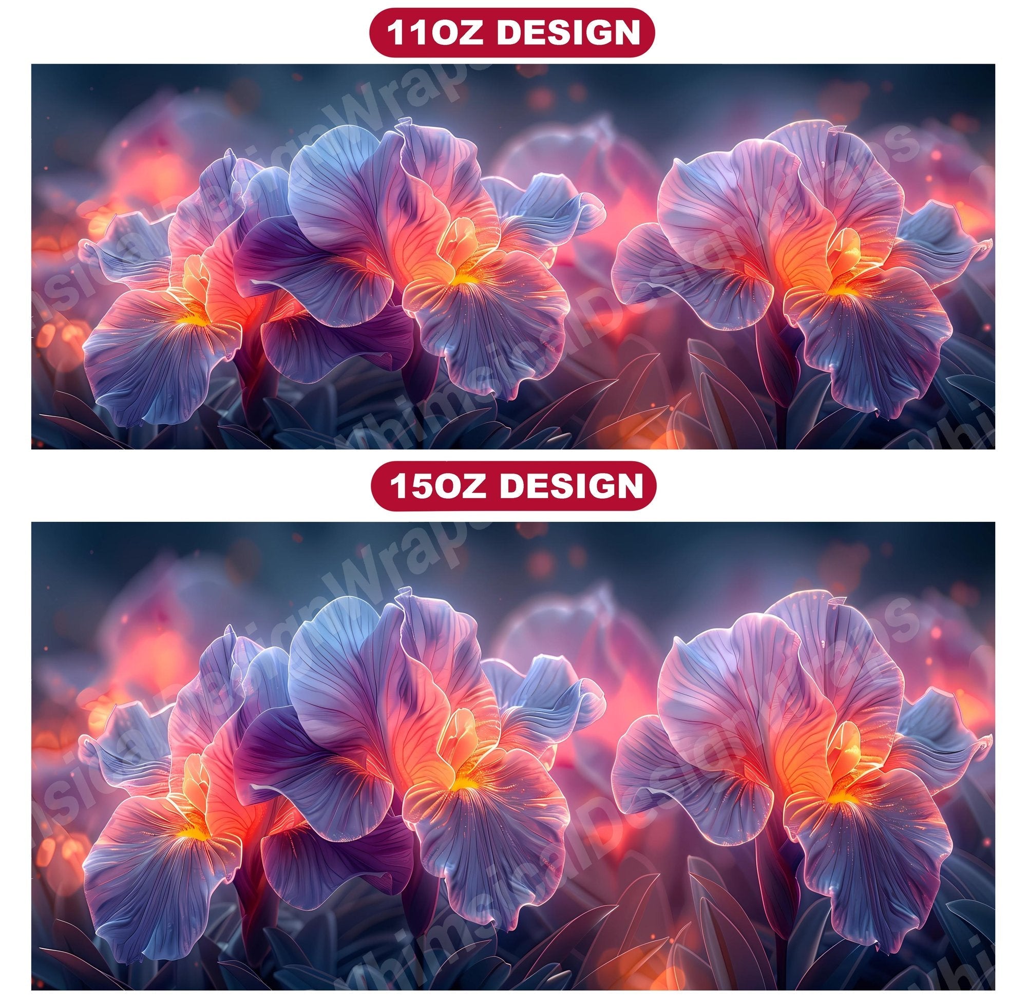 Flower Irises 4 Mug Wrap