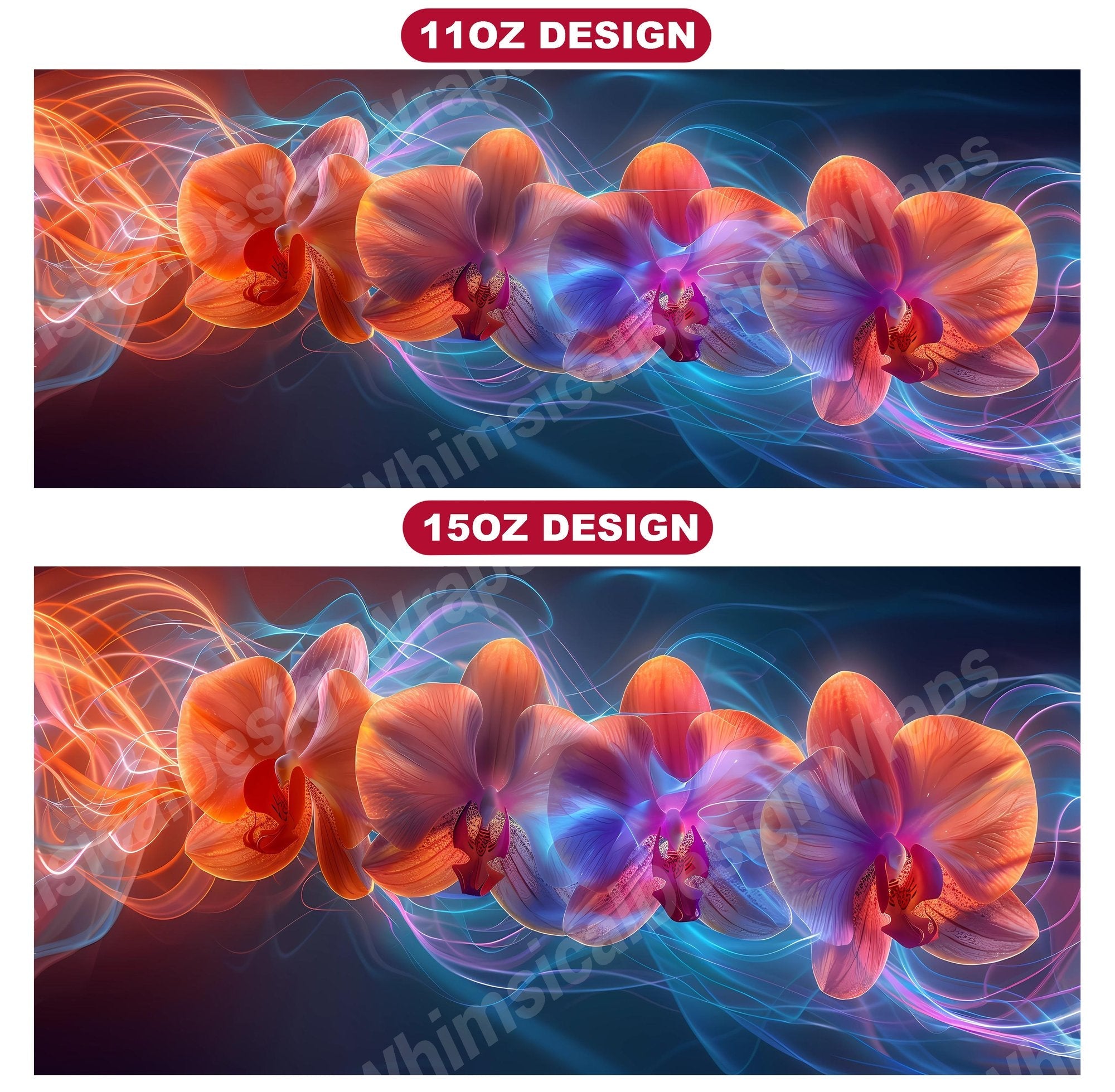 Flower Orchids 3 Mug Wrap