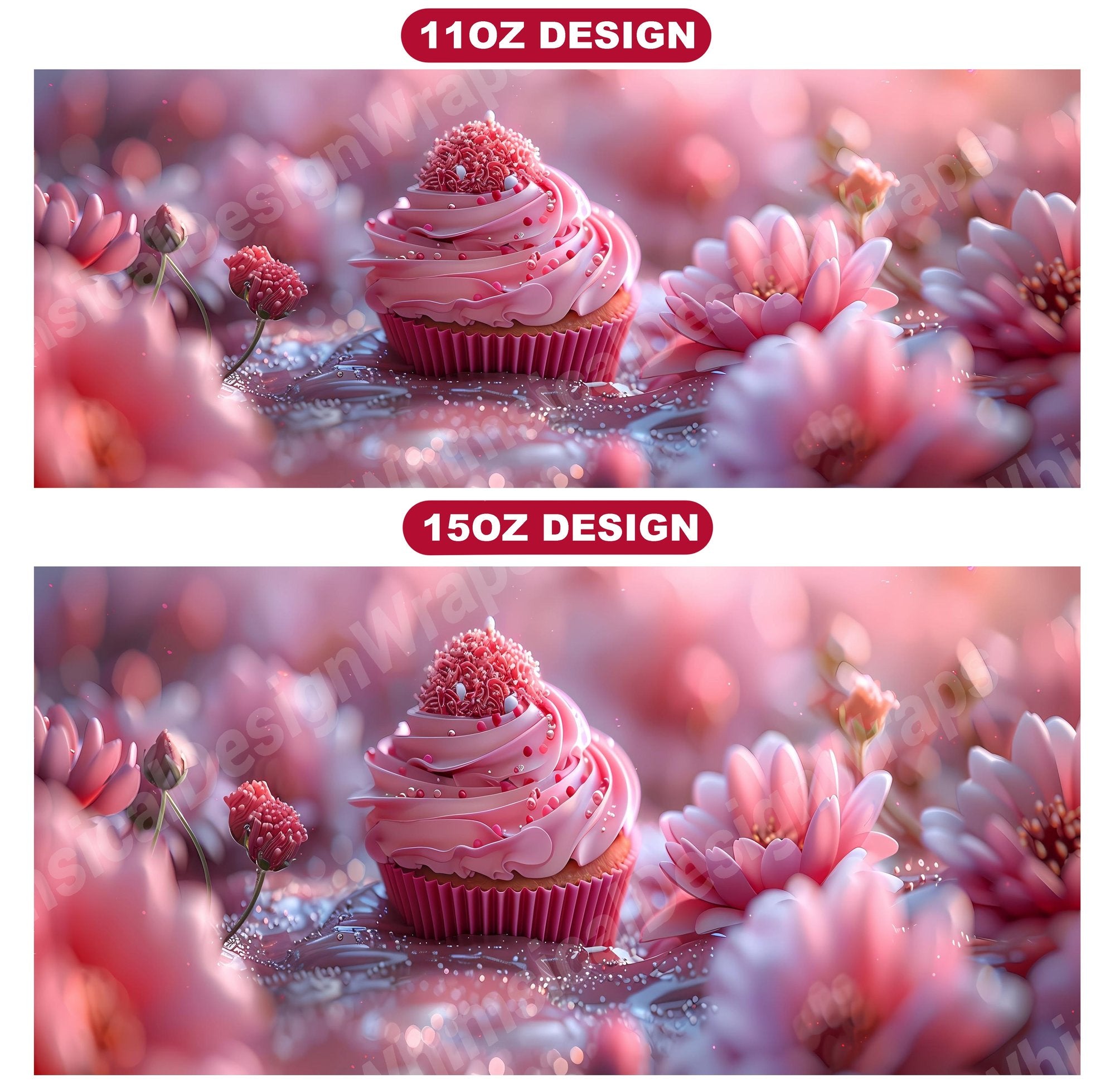 Flower Kawaii 6 Mug Wrap