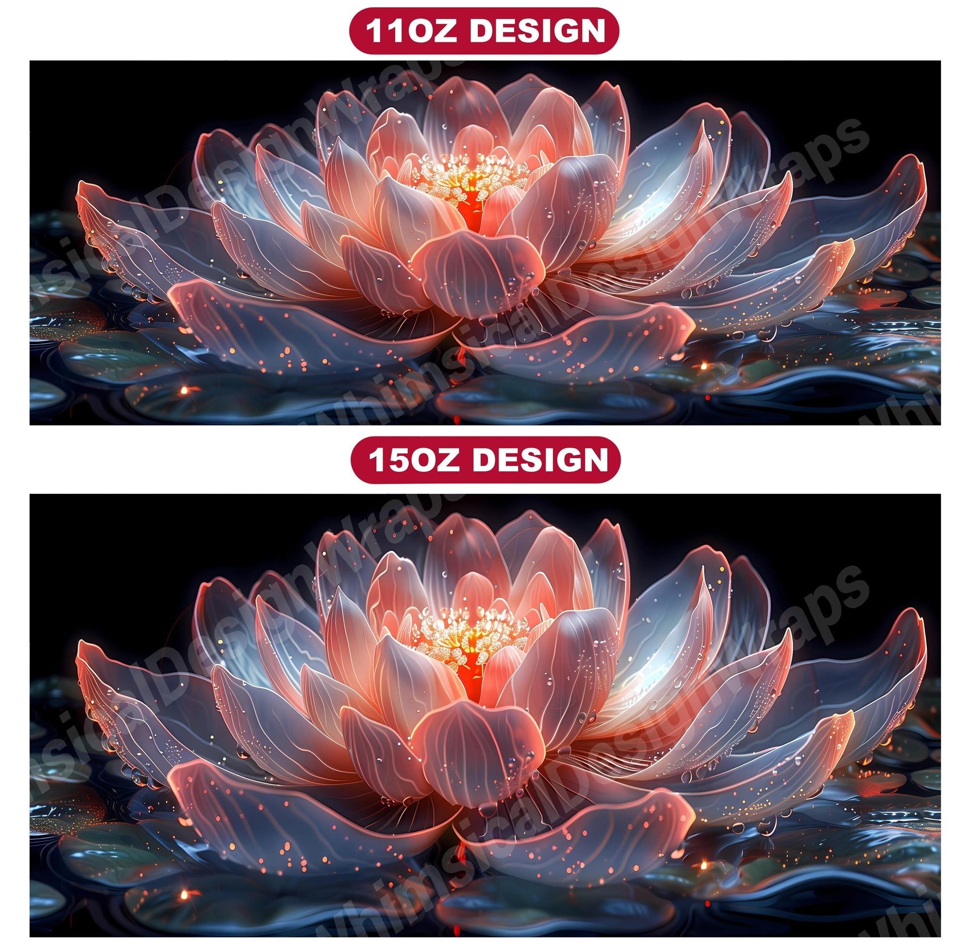 Flower Lotus 4 Mug Wrap