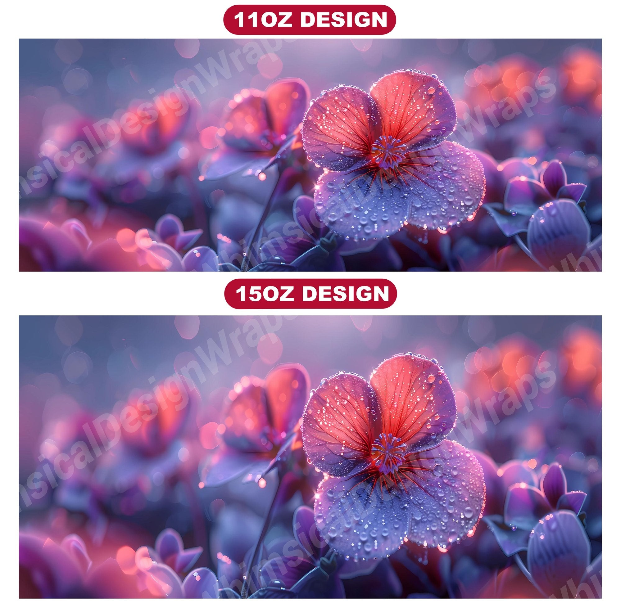 Flower Violets 2 Mug Wrap