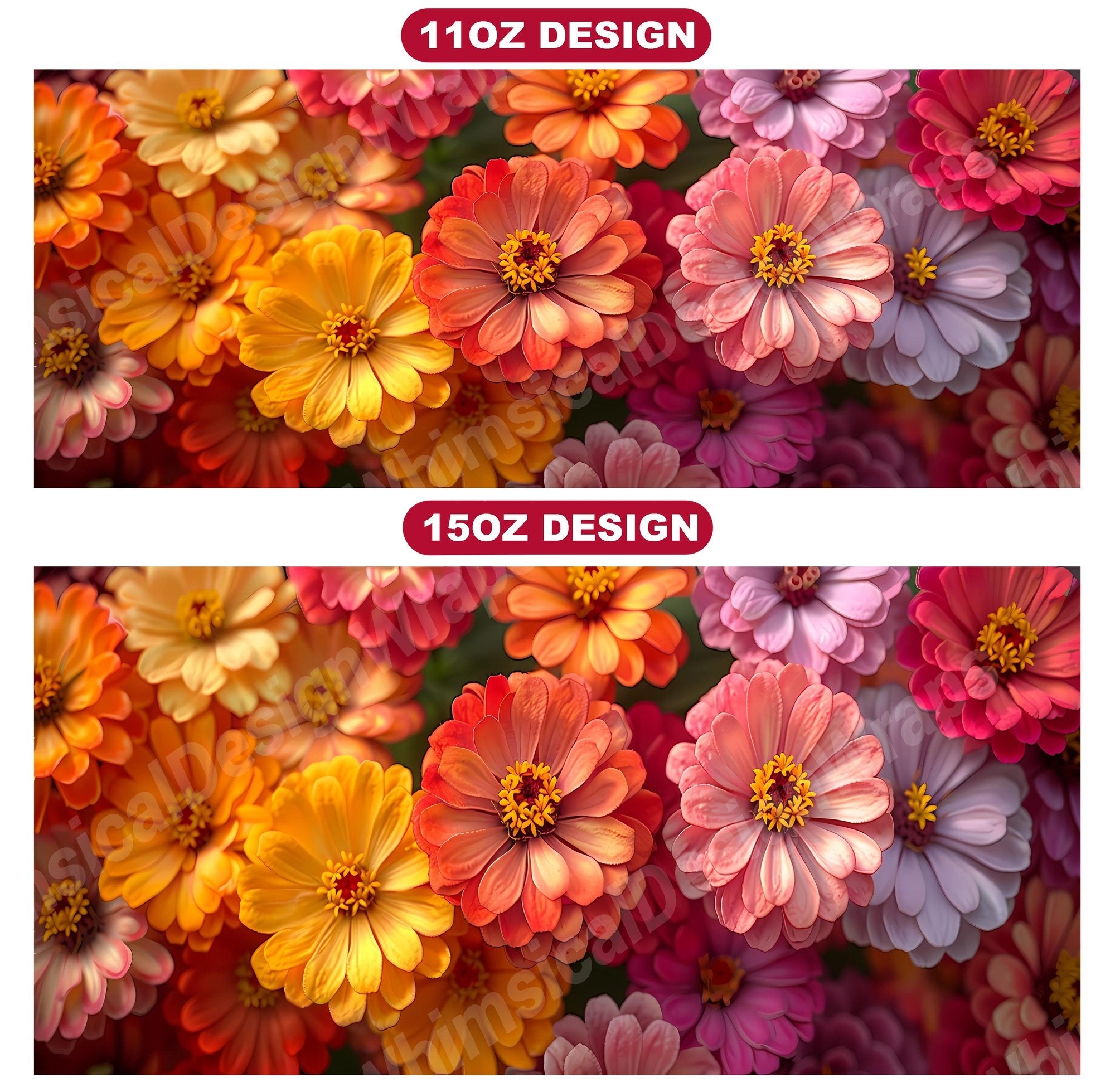 Flower Zinnias 3 Mug Wrap