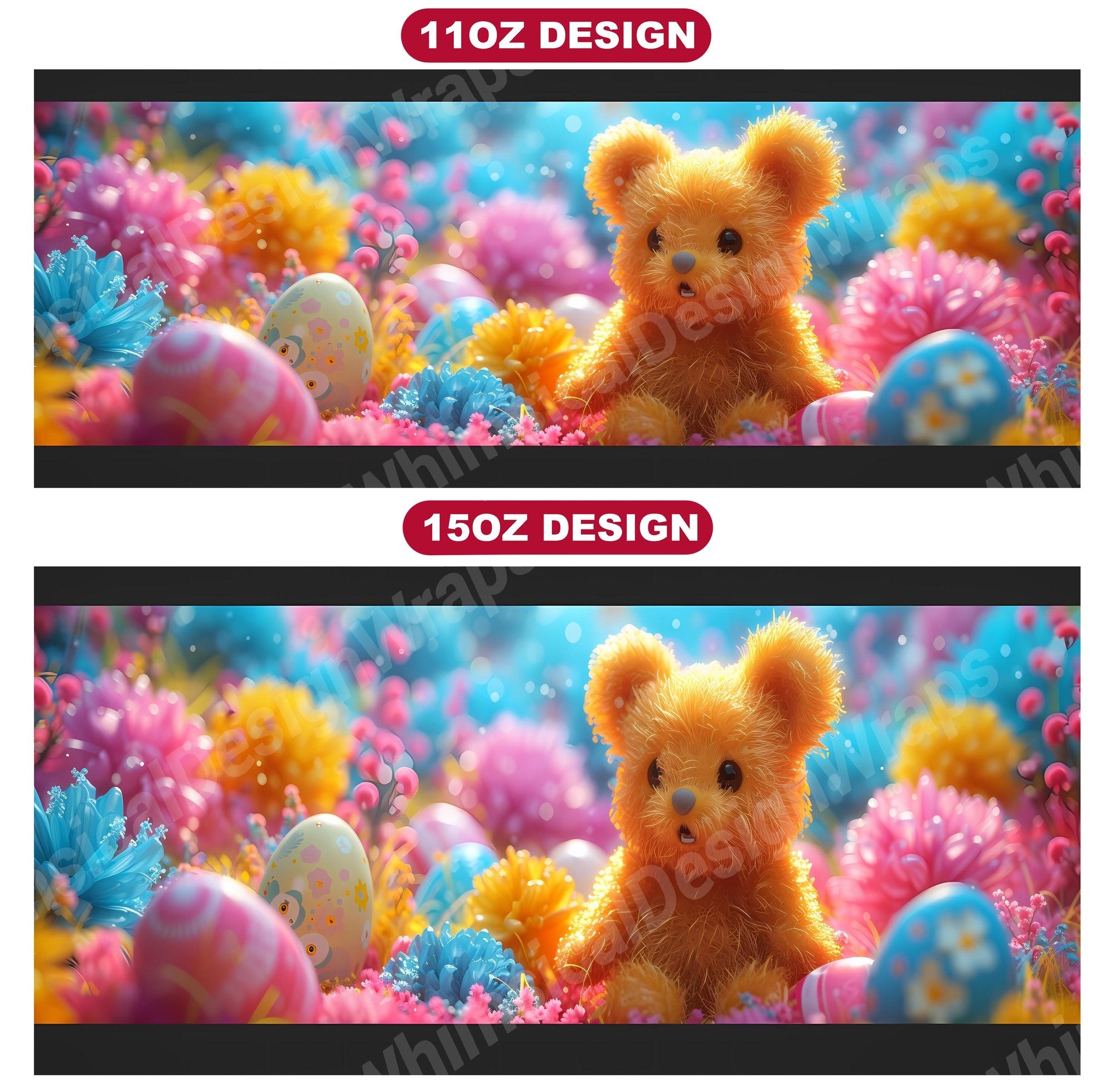 Teddy Bear Easter 3 Mug Wrap