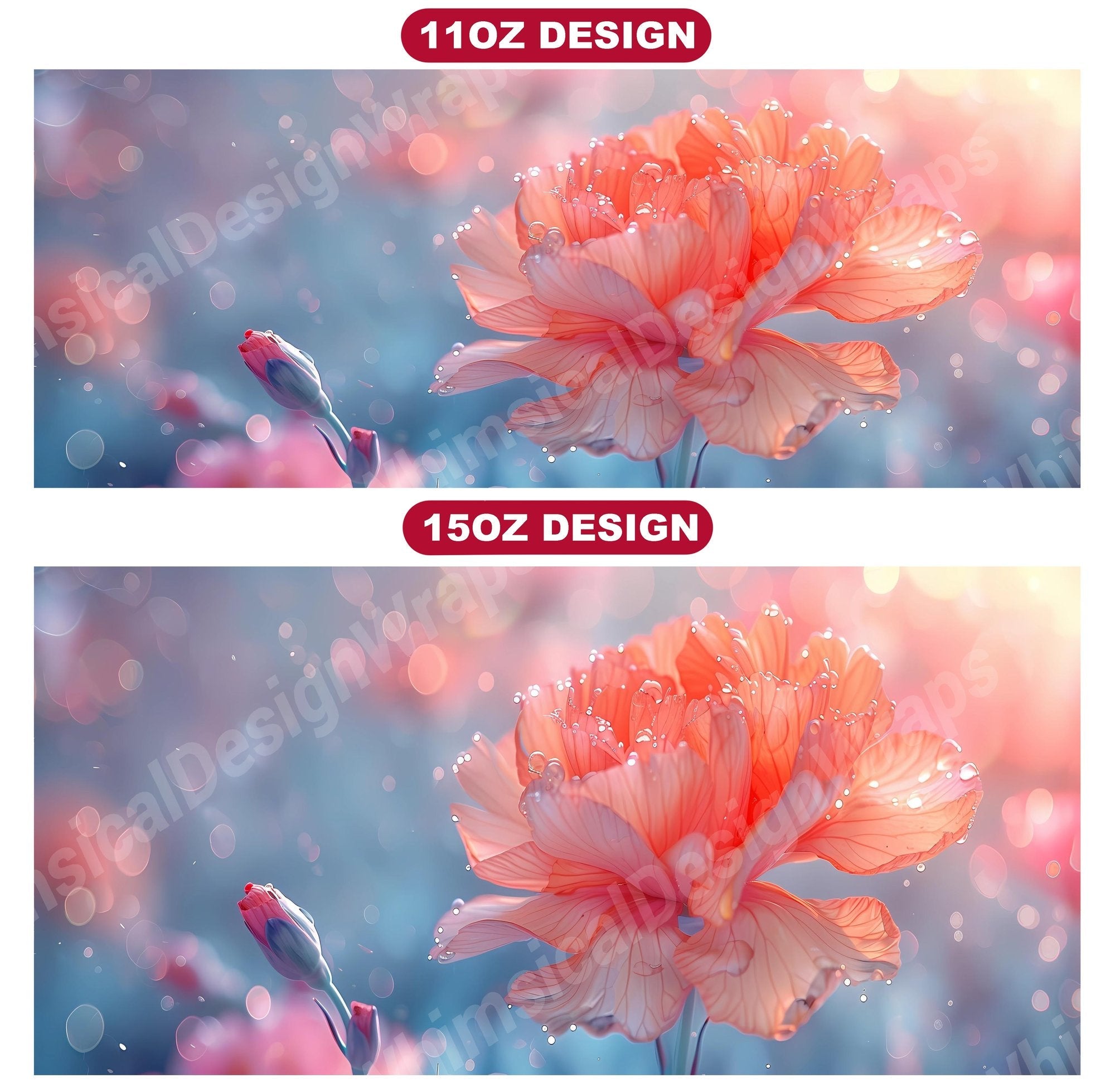 Flower Carnations 4 Mug Wrap