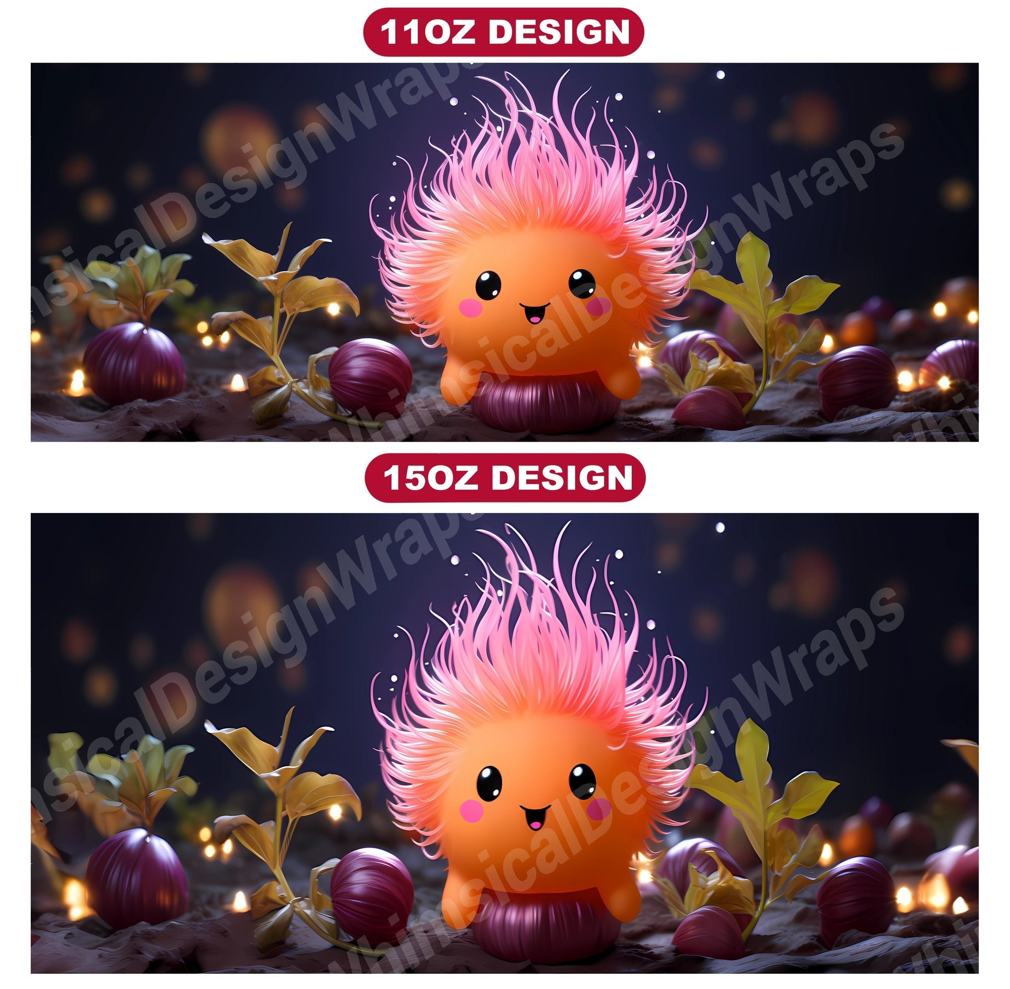 Kawaii Vegetables 4 Mug Wrap