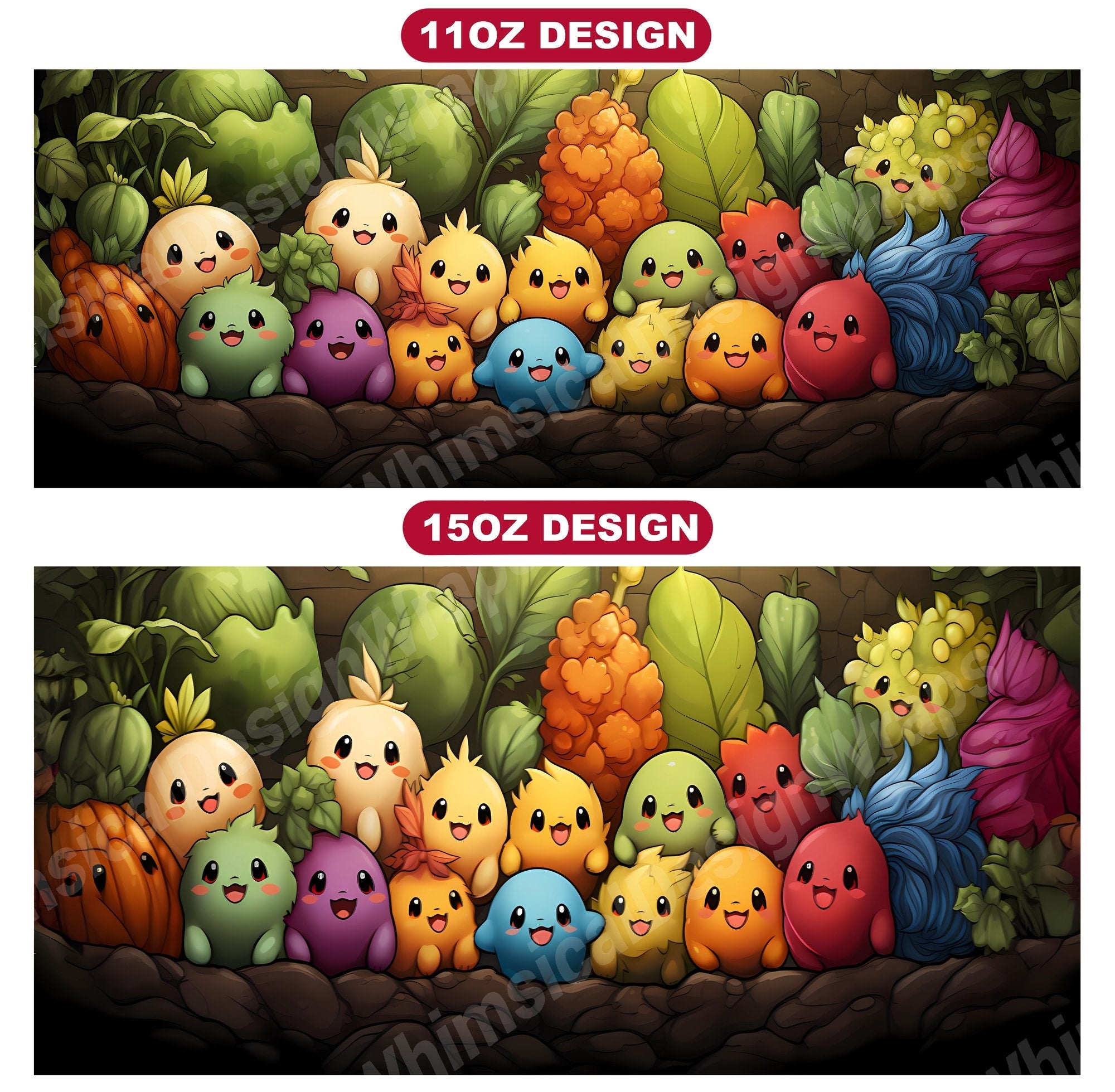 Kawaii Vegetables 2 Mug Wrap