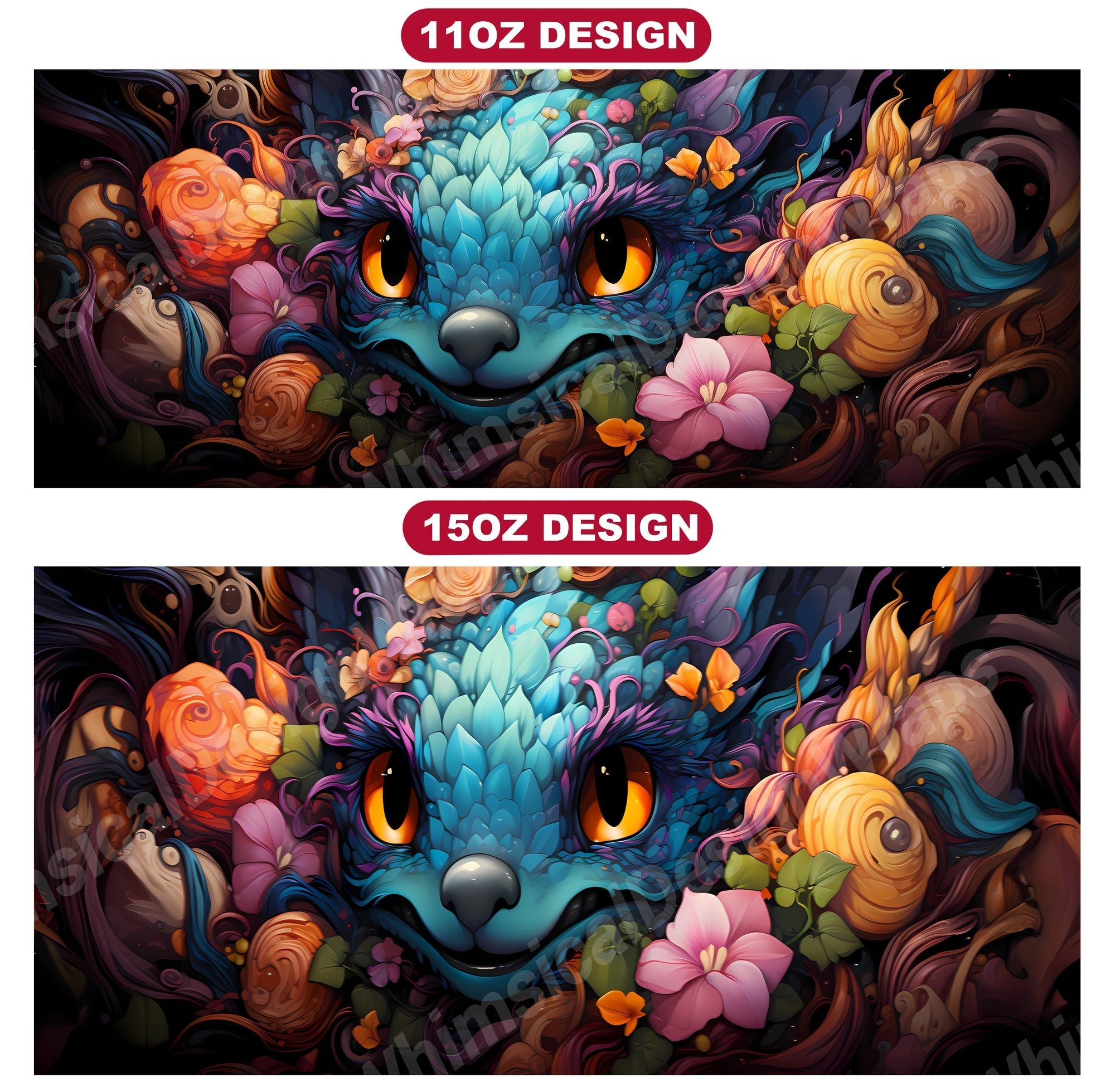 Kawaii Dragons 4 Mug Wrap