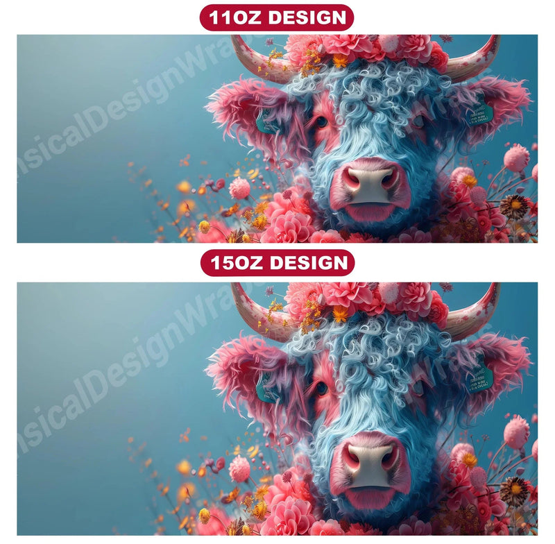 Highland Cow 3 Mug Wrap - CraftNest
