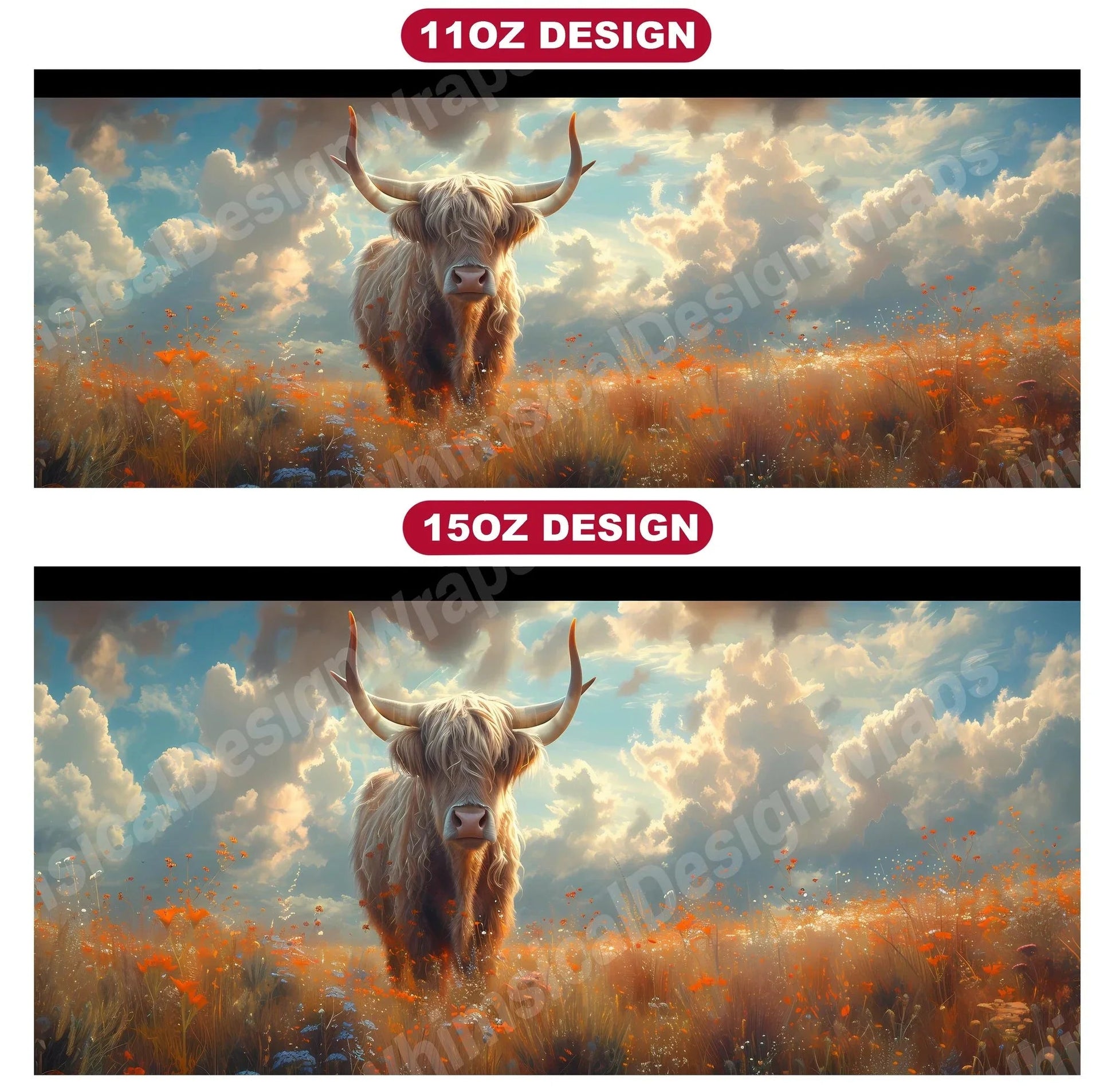 Highland Cow 3 Mug Wrap - CraftNest