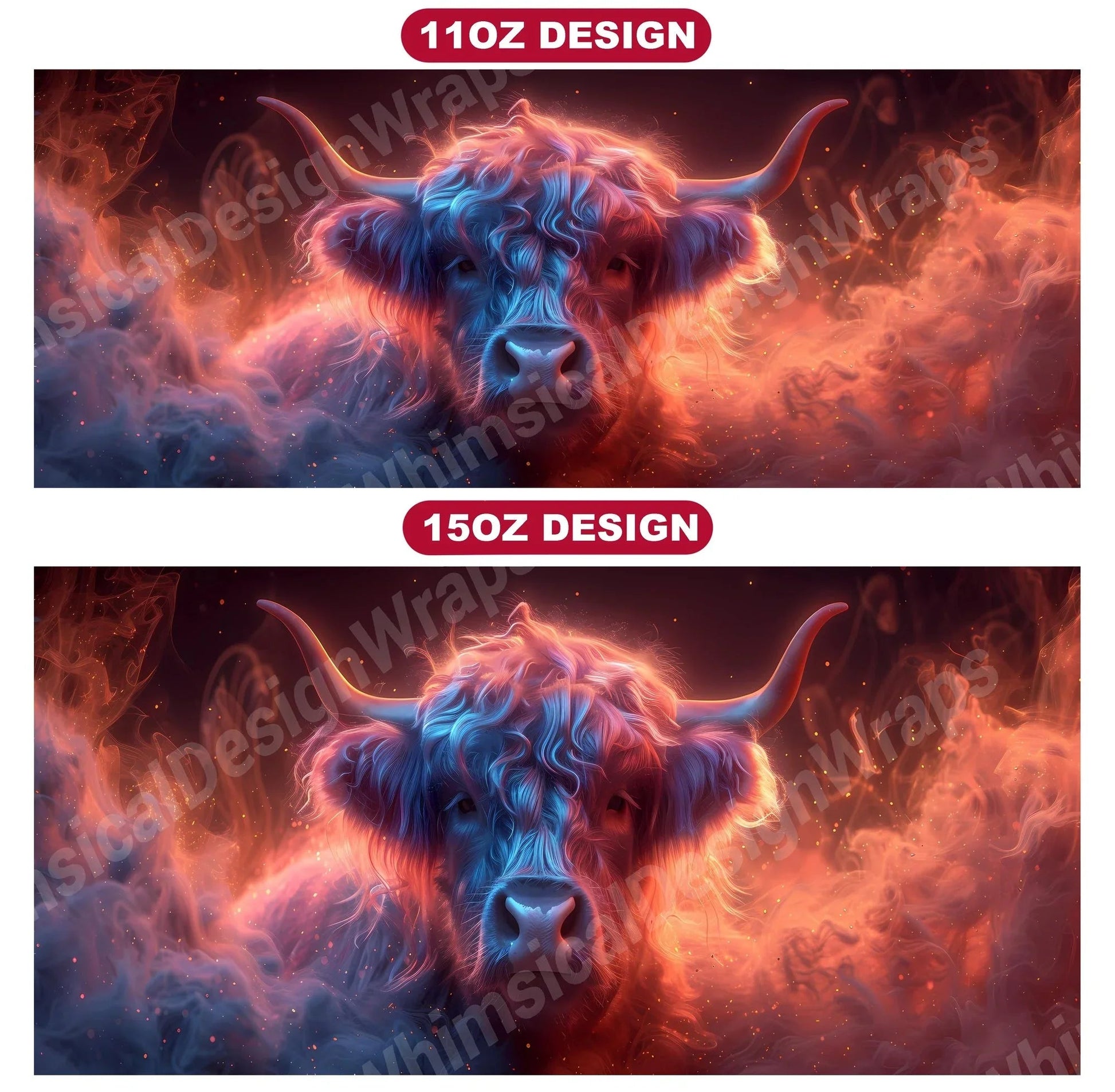 Highland Cow 4 Mug Wrap - CraftNest